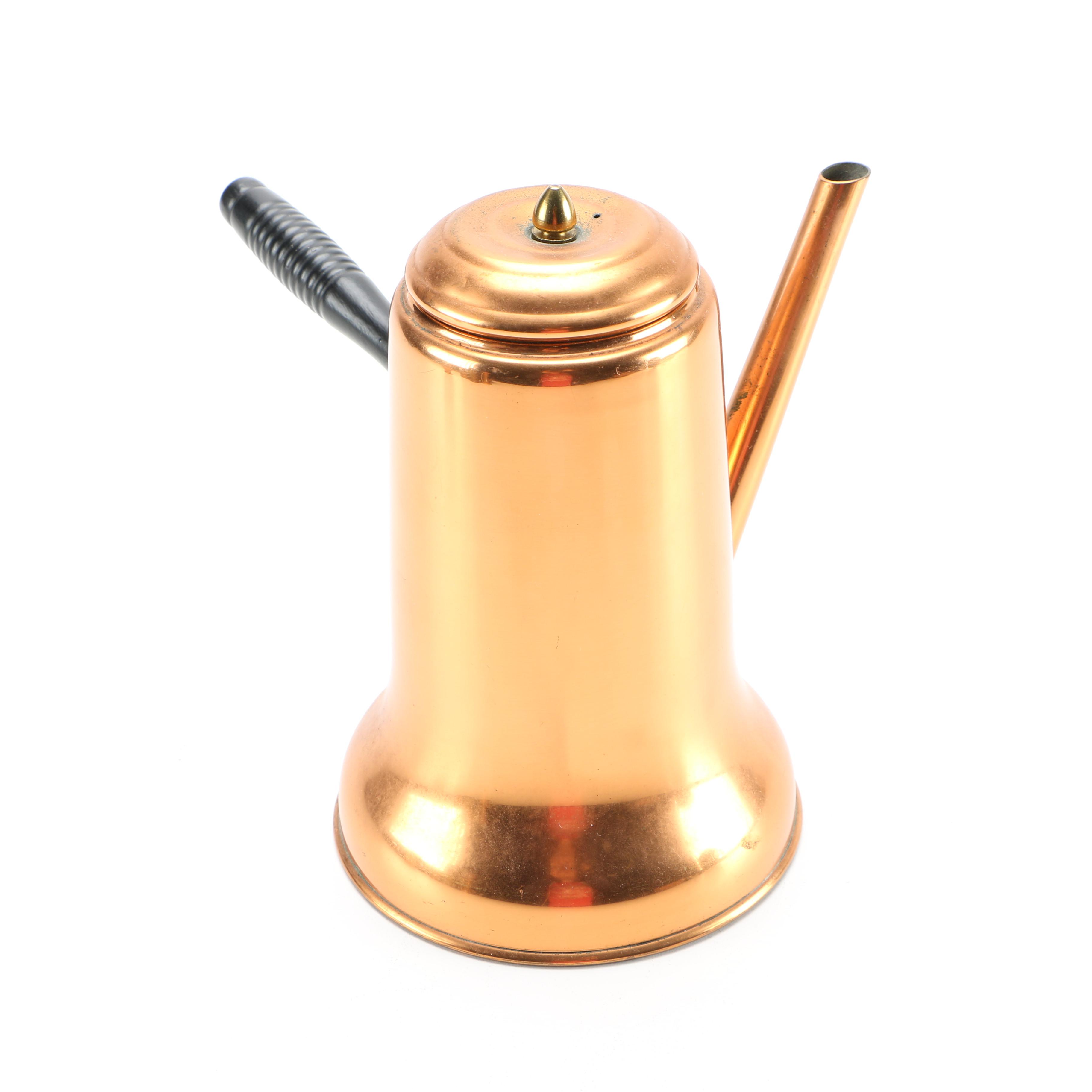 Collection of Copper and Copper Plate Tableware Featuring Paul Revere