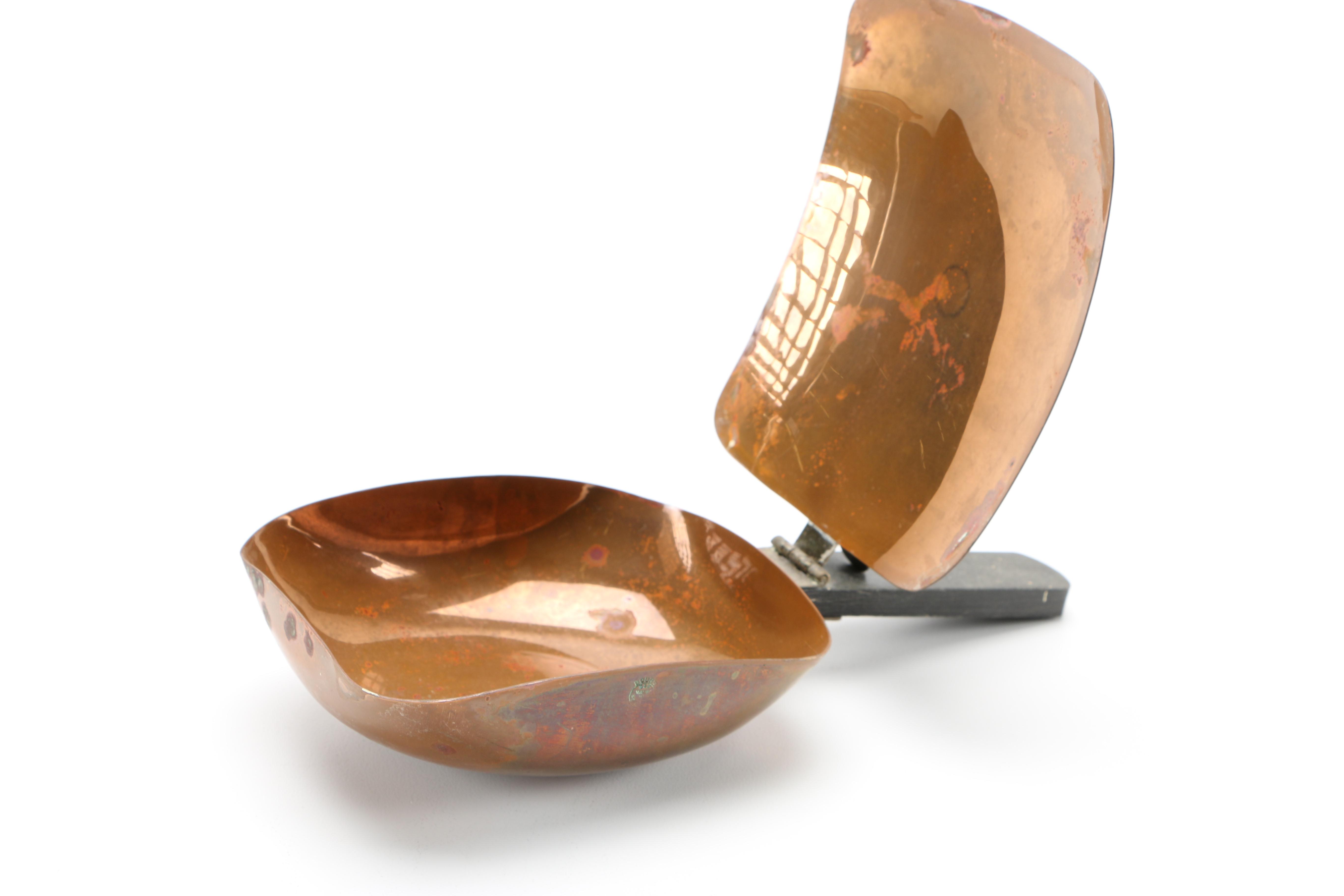 Collection of Copper and Copper Plate Tableware Featuring Paul Revere