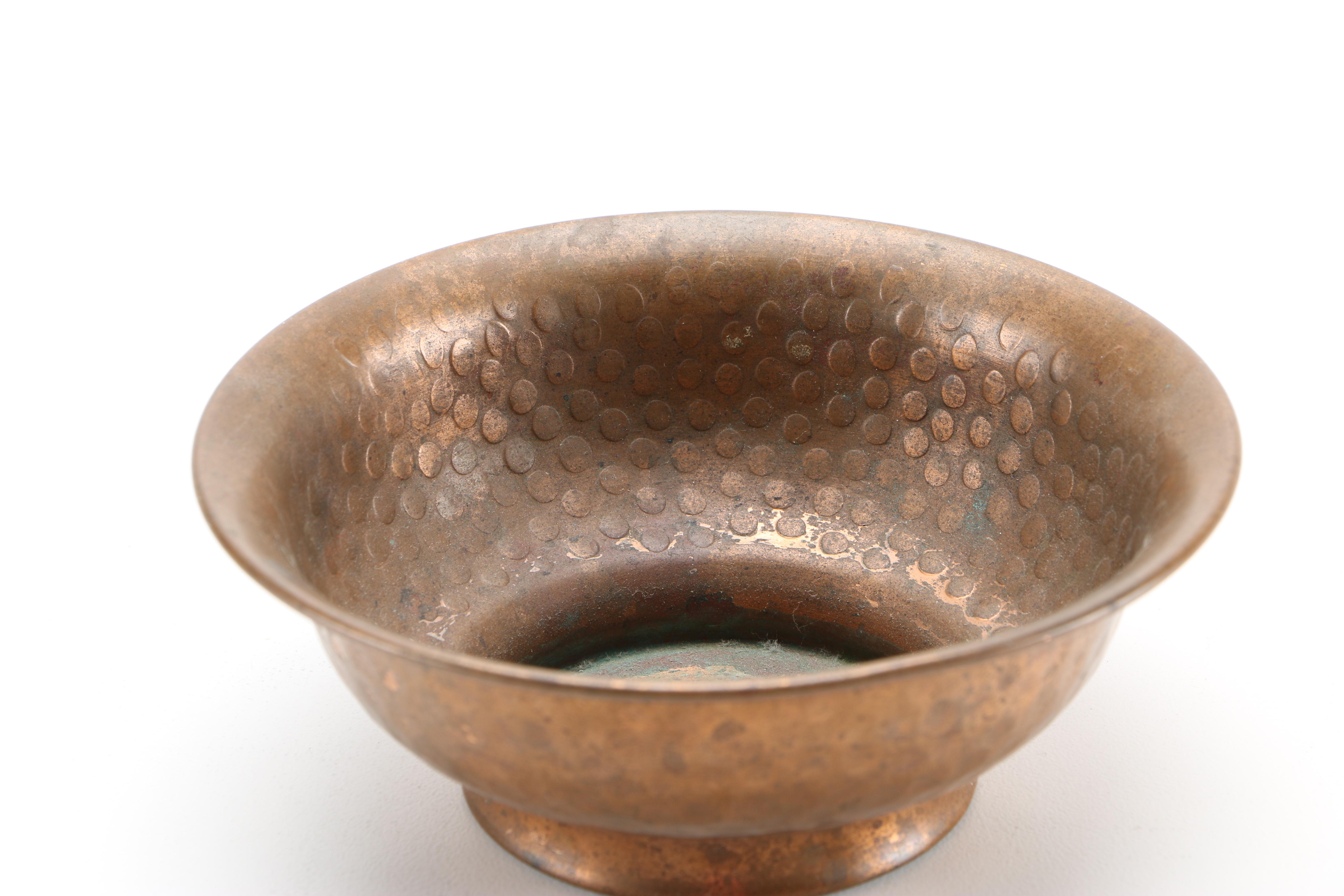 Collection of Copper and Copper Plate Tableware Featuring Paul Revere