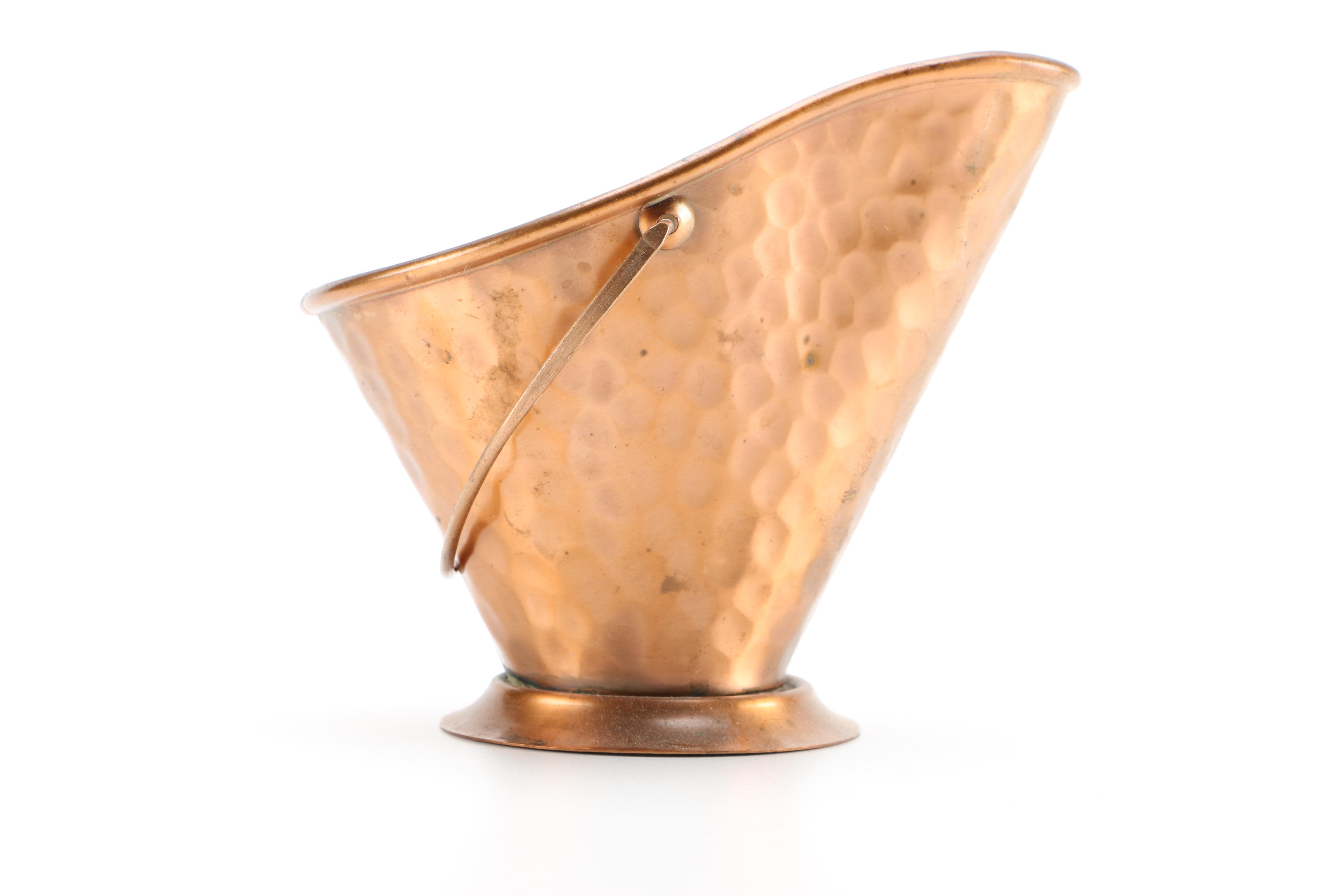 Collection of Copper and Copper Plate Tableware Featuring Paul Revere