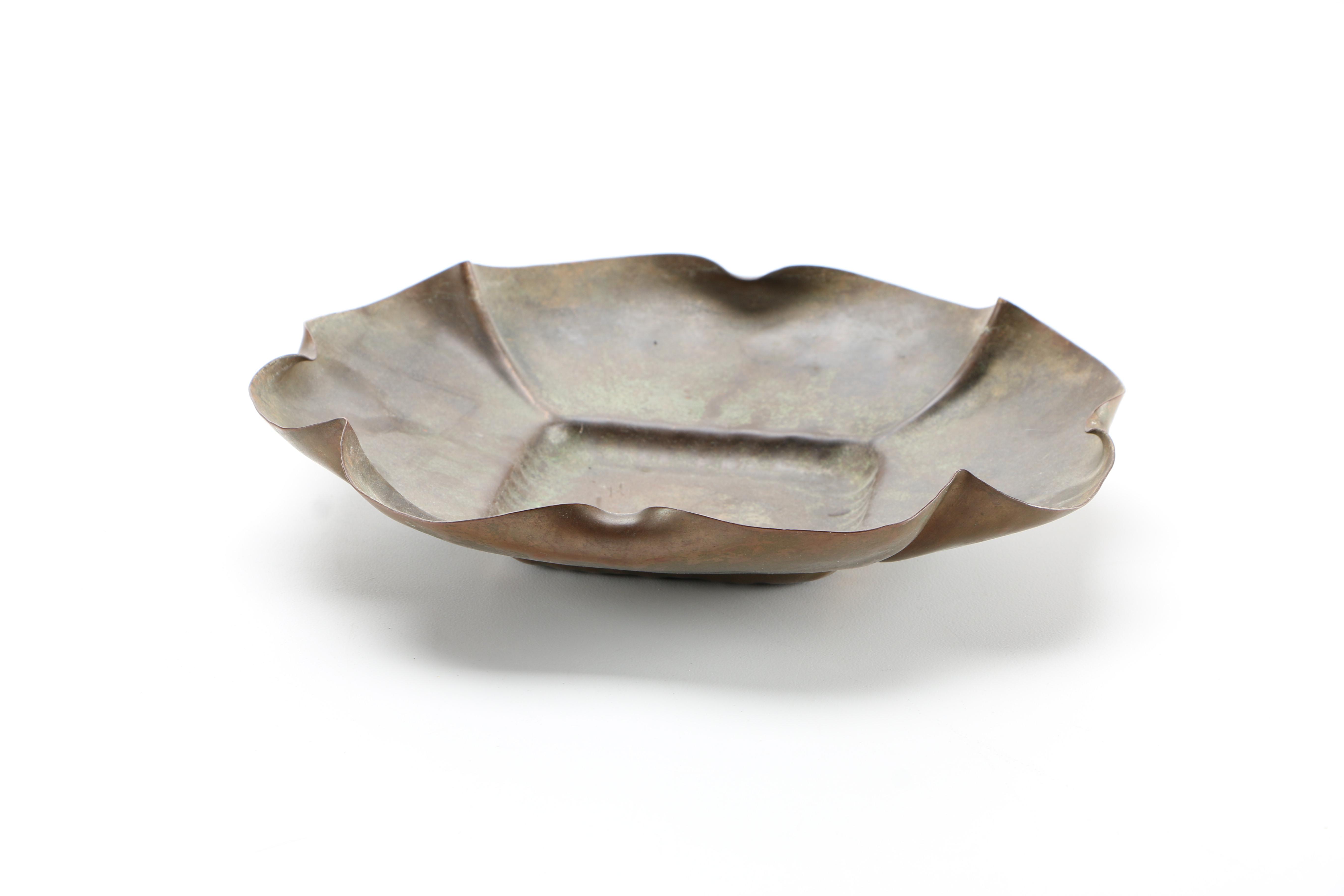 Collection of Copper and Copper Plate Tableware Featuring Paul Revere