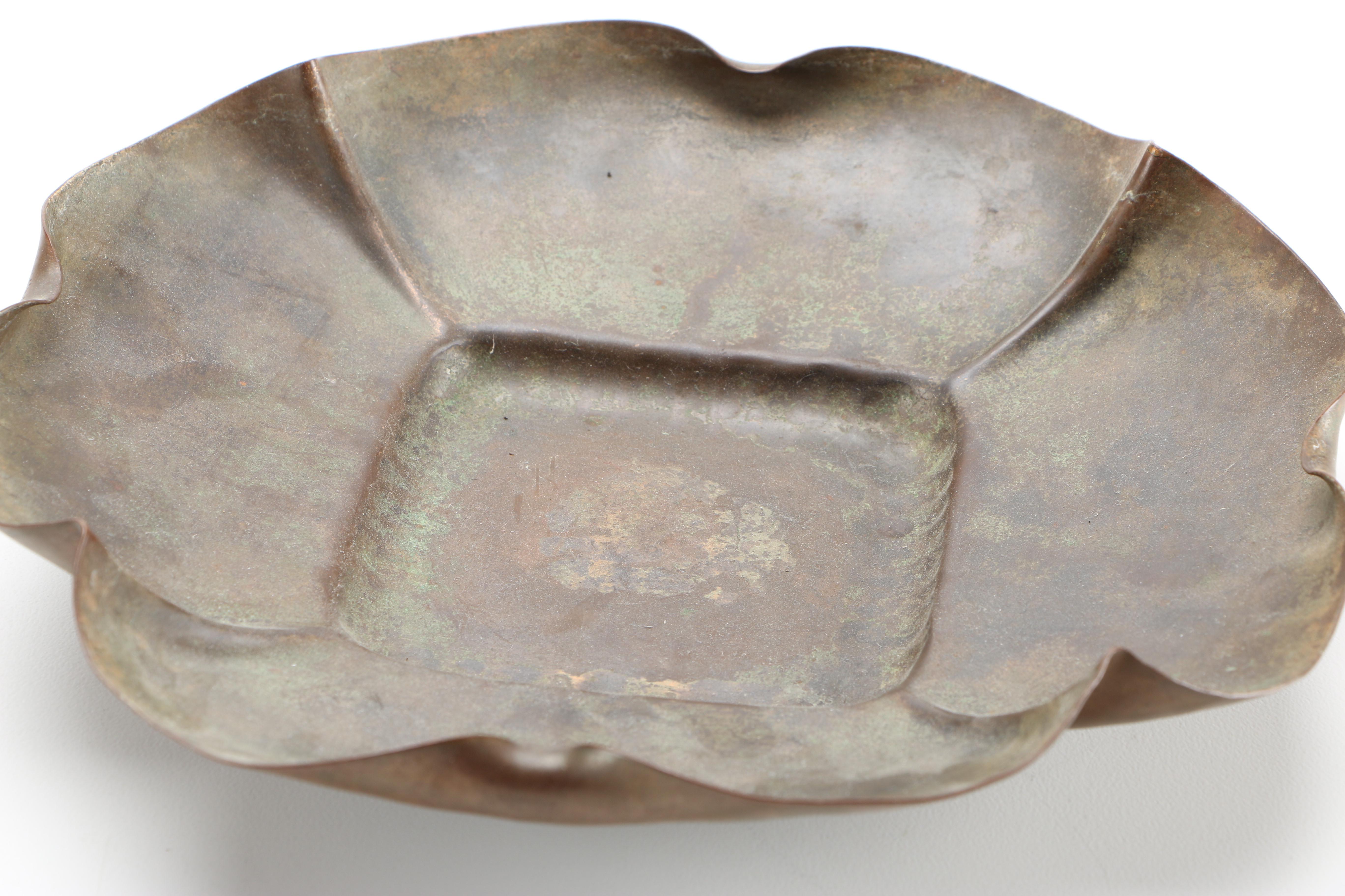 Collection of Copper and Copper Plate Tableware Featuring Paul Revere