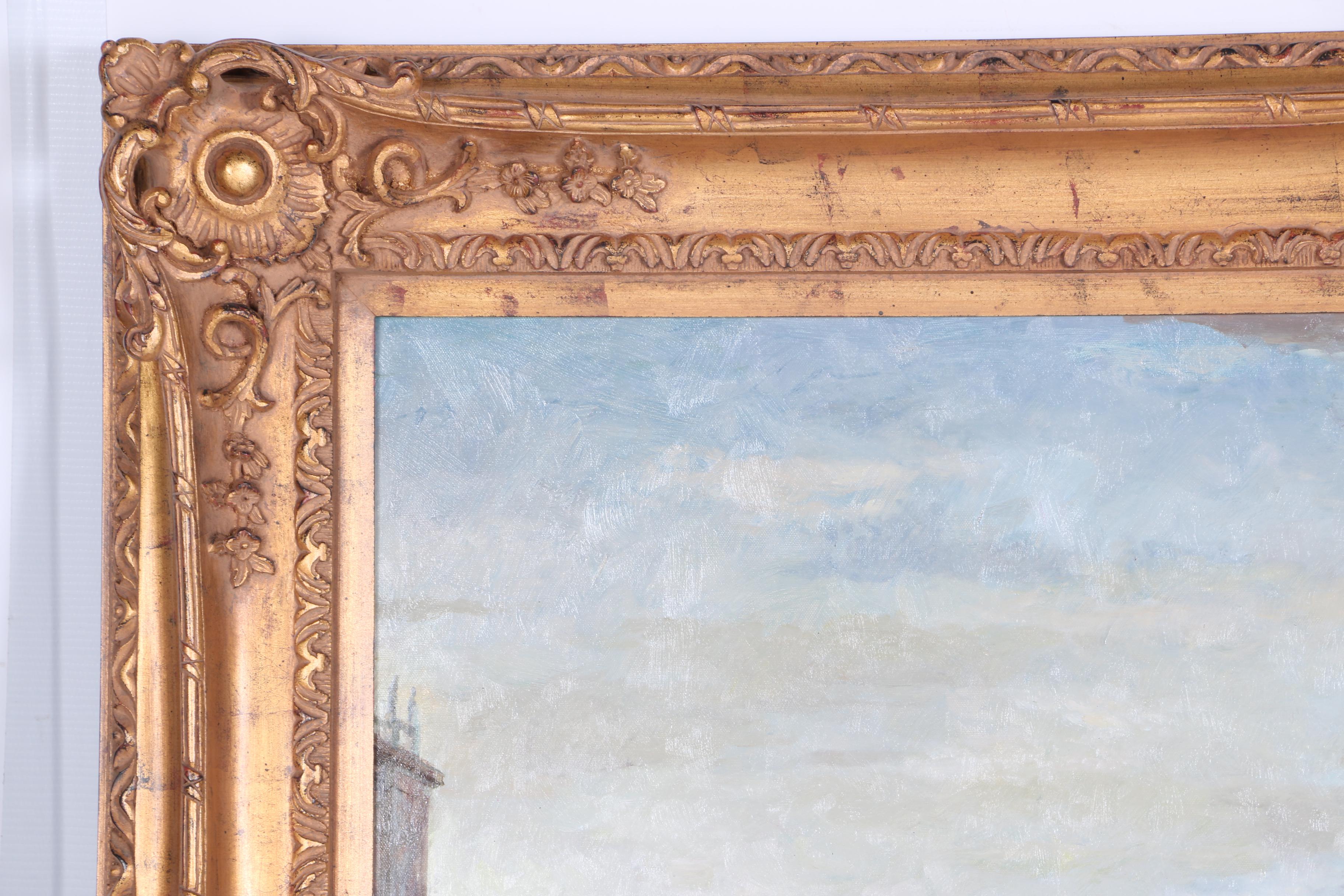 Oil Painting on Canvas of European Architecture