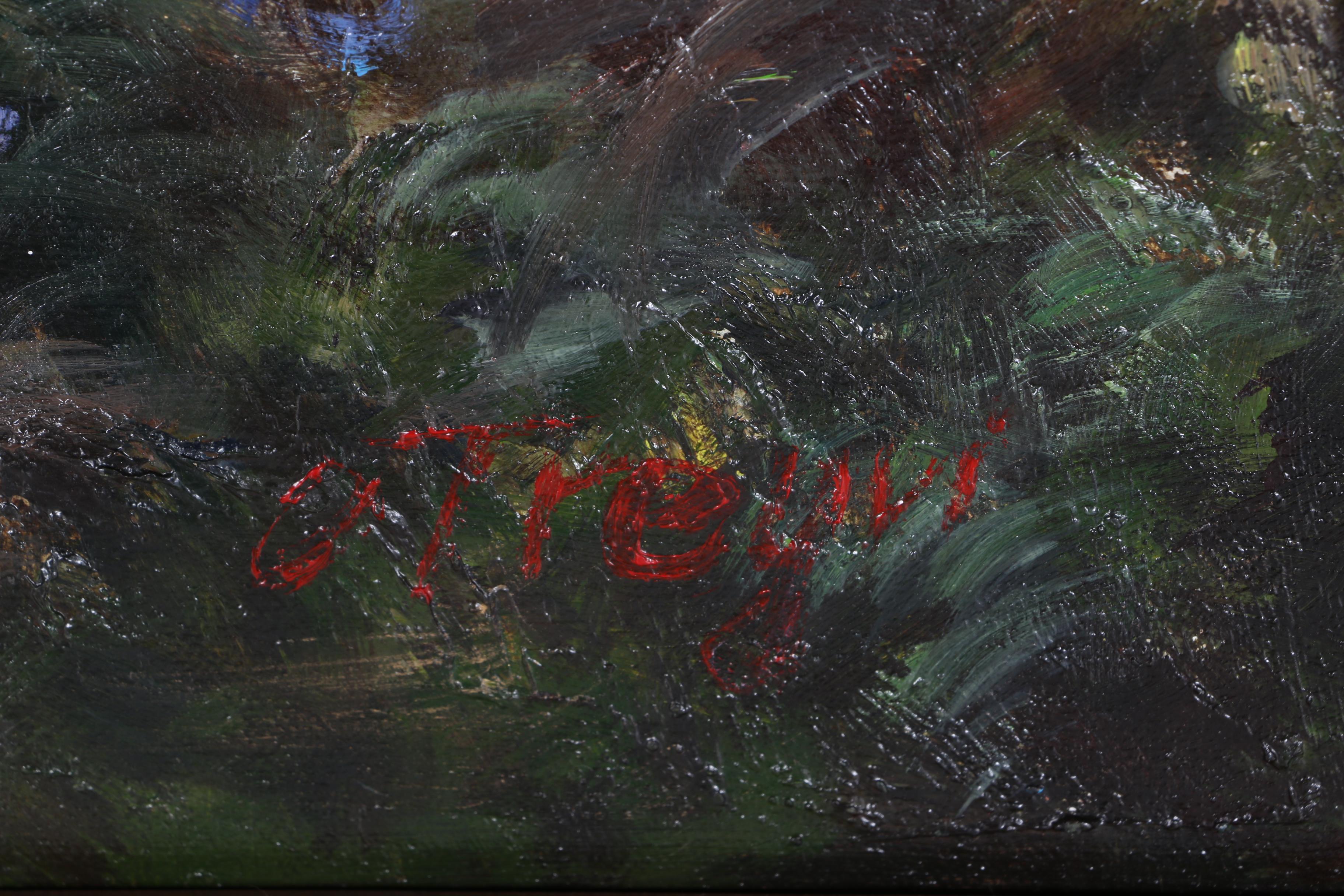 Oil Painting on Canvas of European Architecture