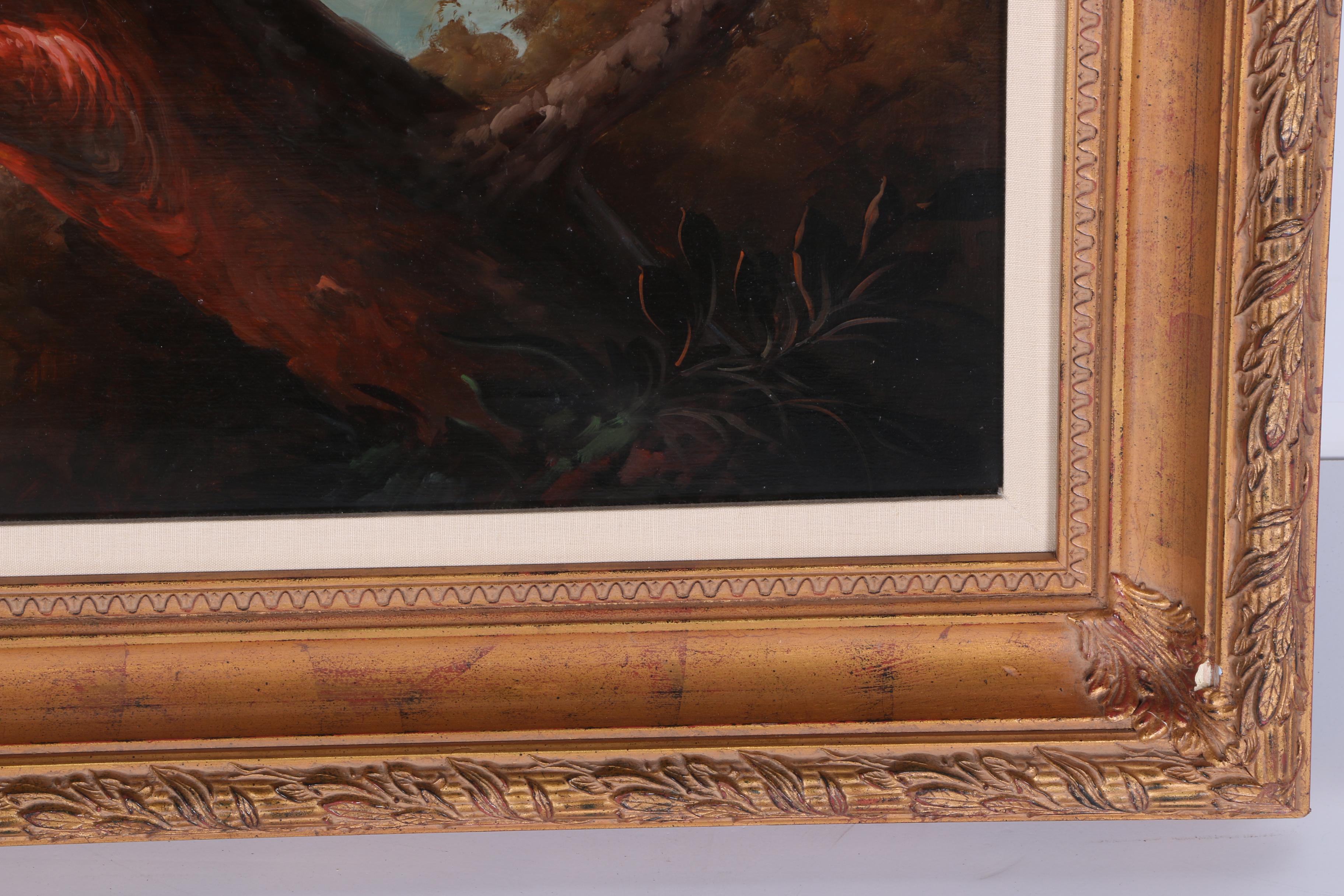 Jeannine Albert Oil Painting on Canvas of Exotic Birds