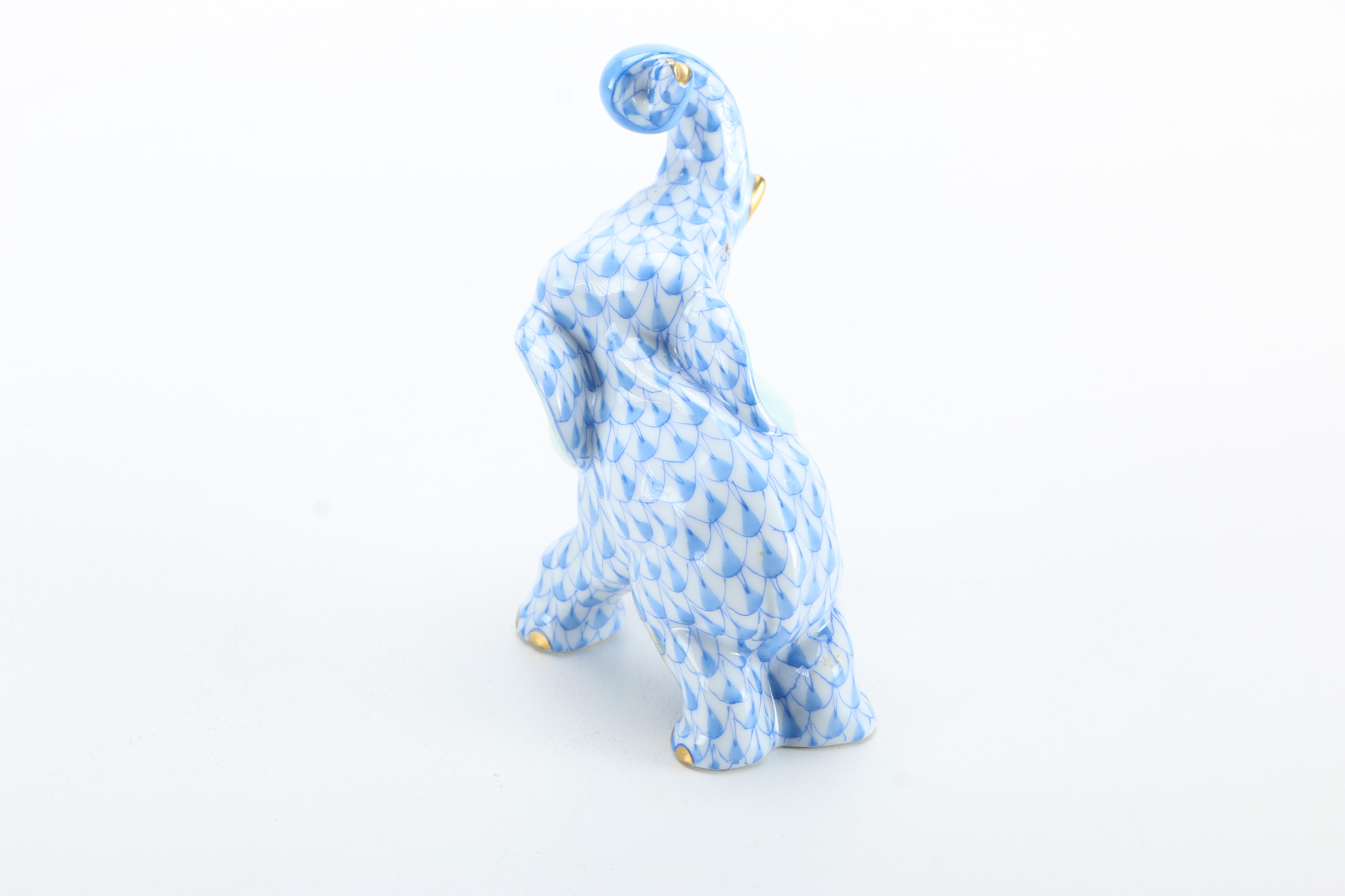 Herend Hand-Painted Elephant Figurine