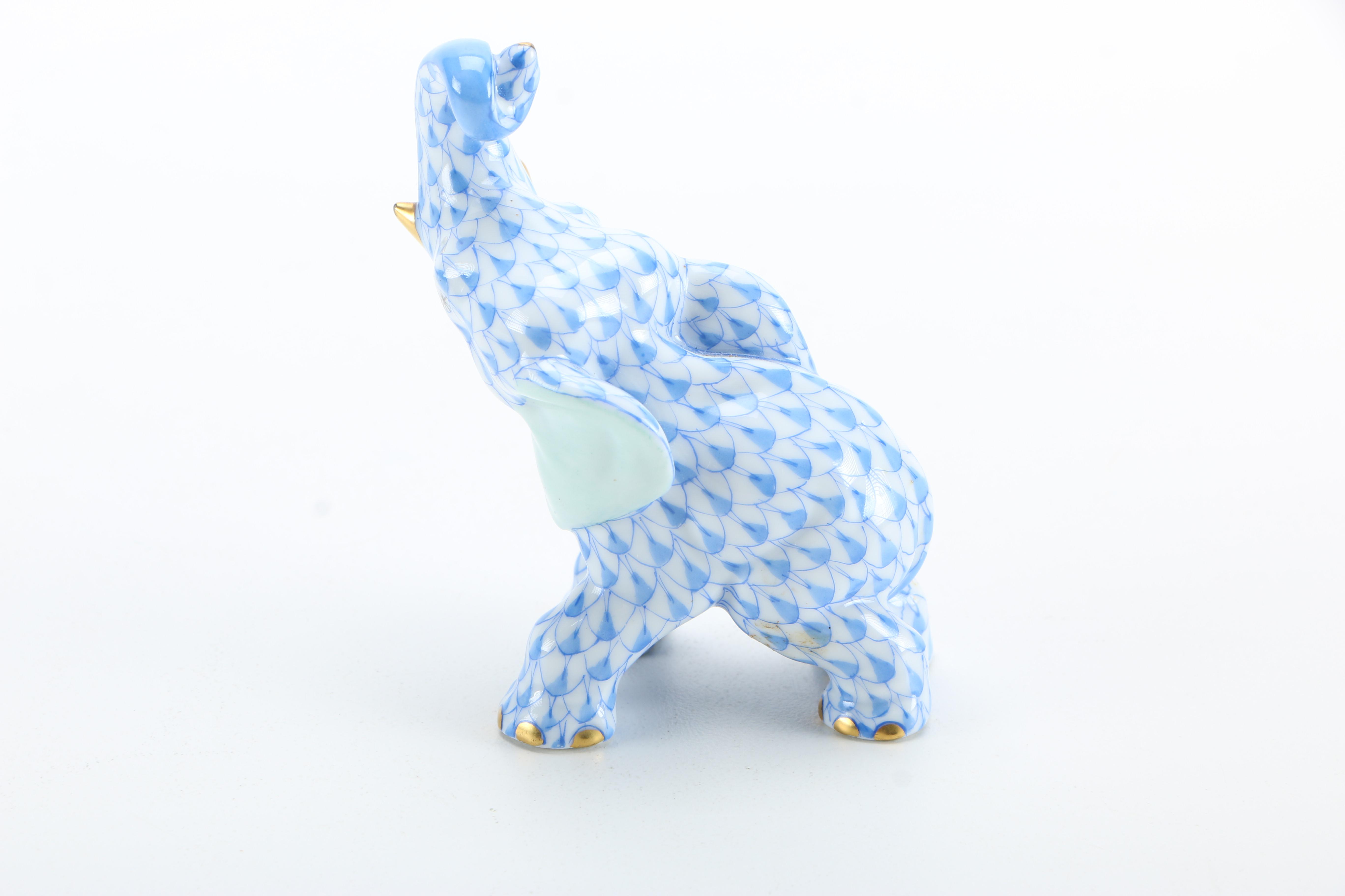 Herend Hand-Painted Elephant Figurine