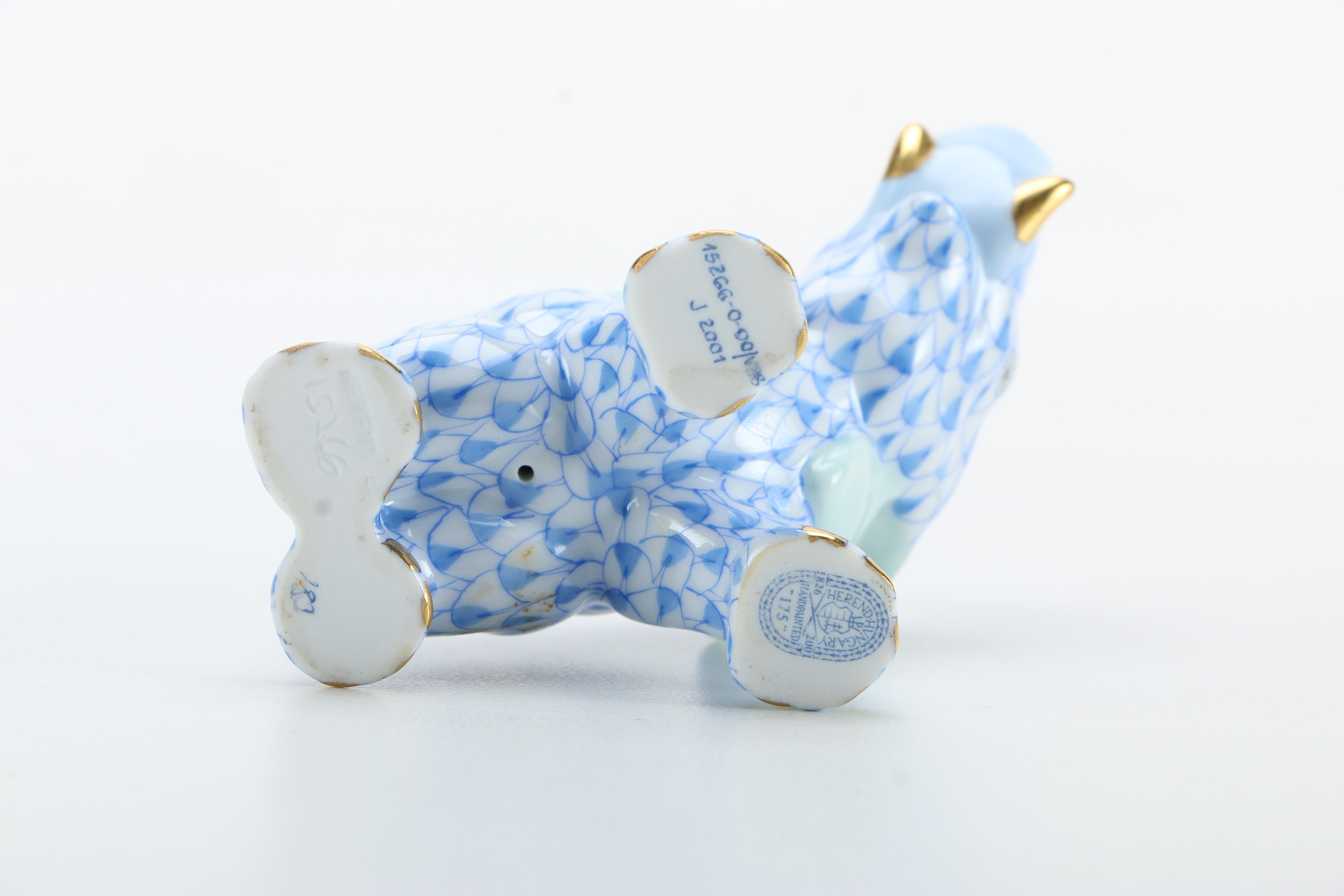 Herend Hand-Painted Elephant Figurine