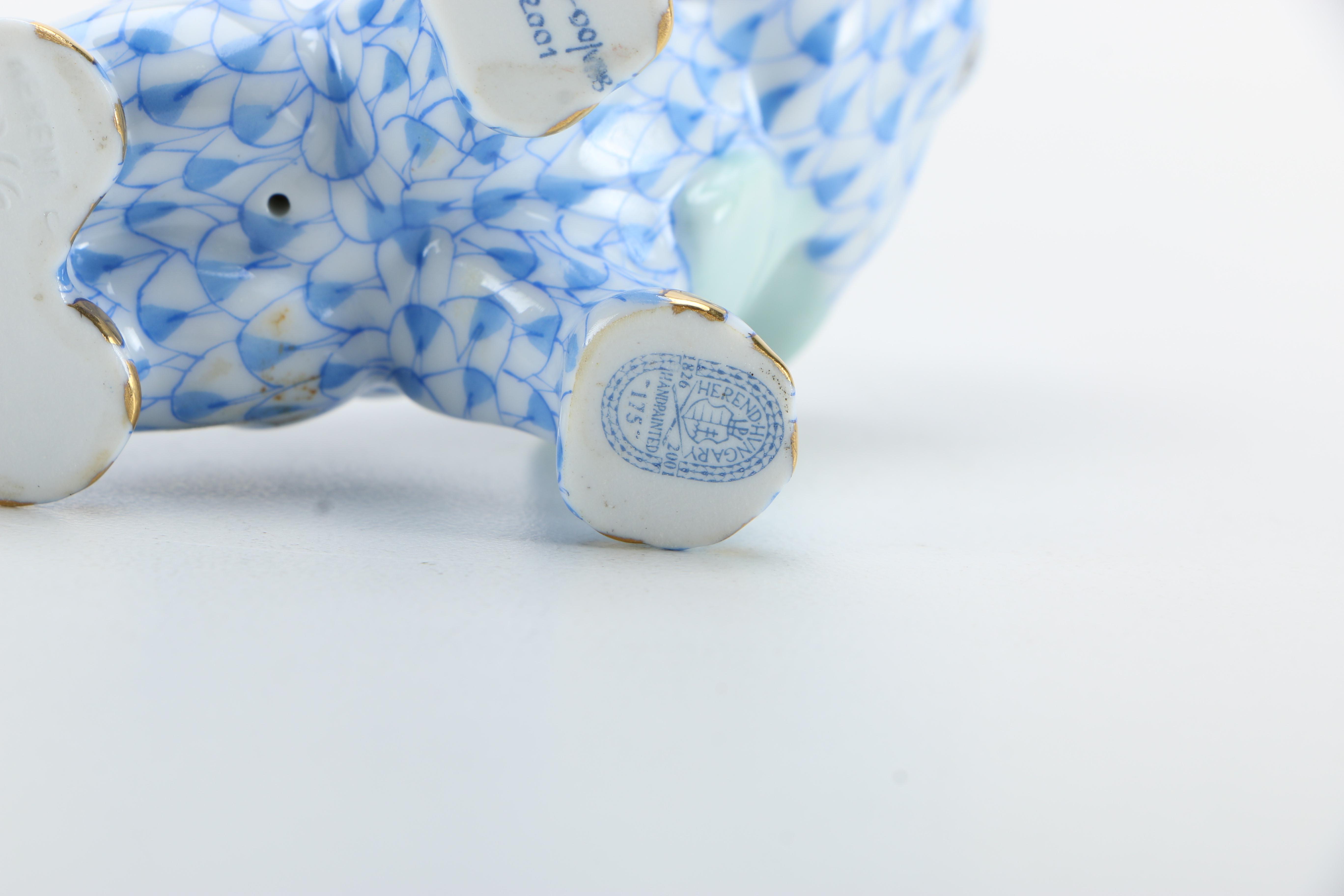 Herend Hand-Painted Elephant Figurine