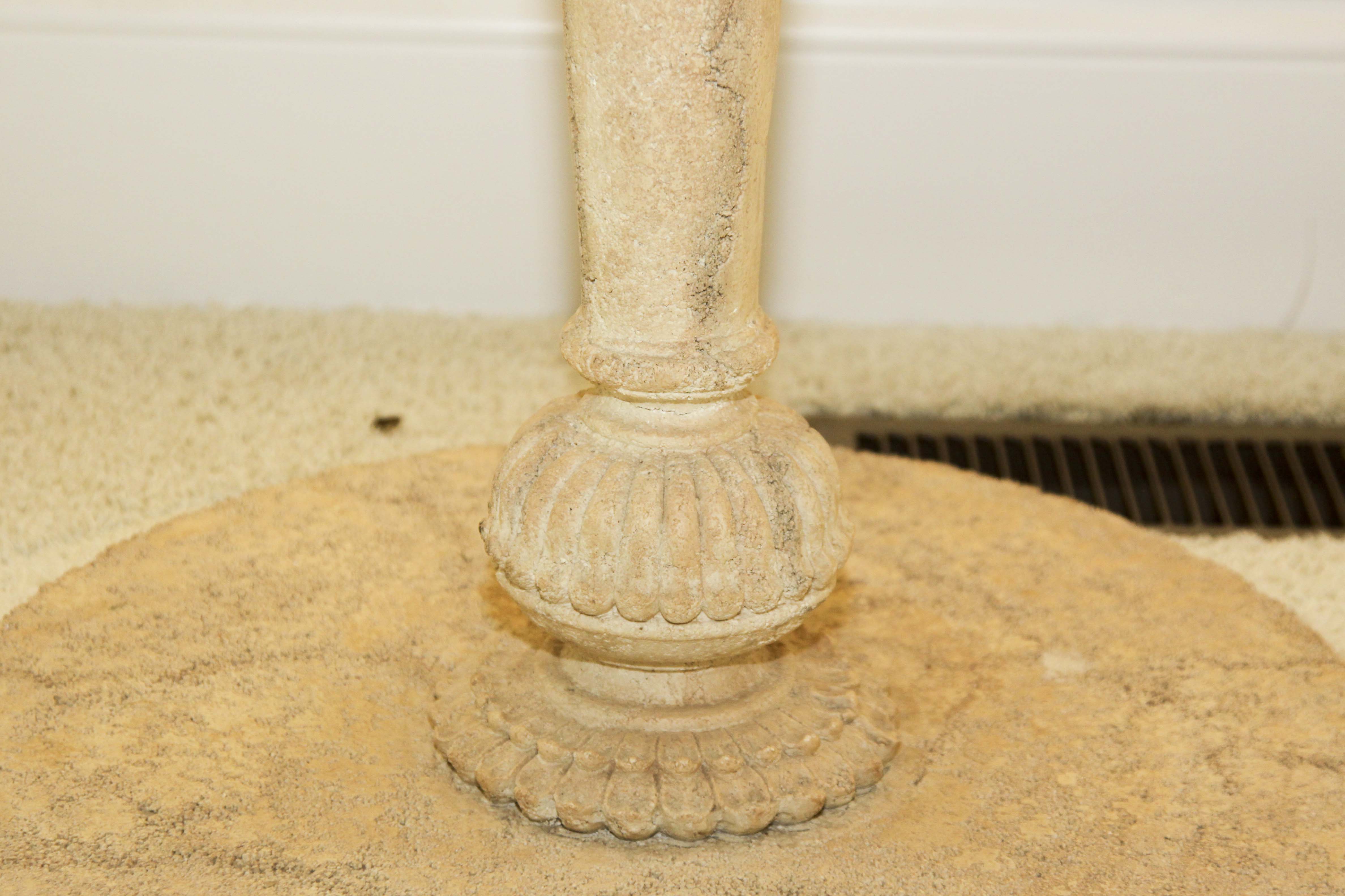 Cast Resin Pedestal Accent Table