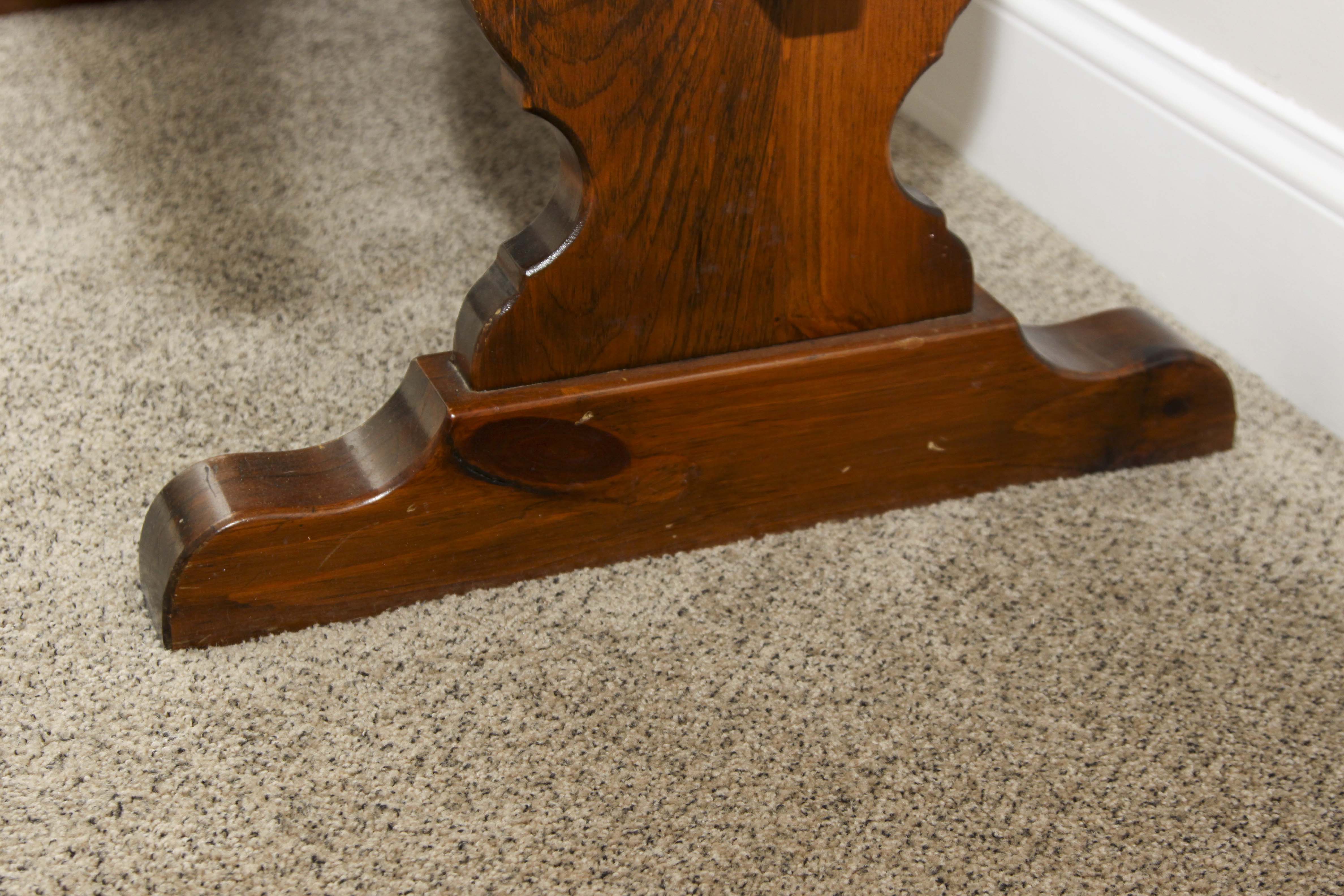 Pine Drop Leaf Trestle Table