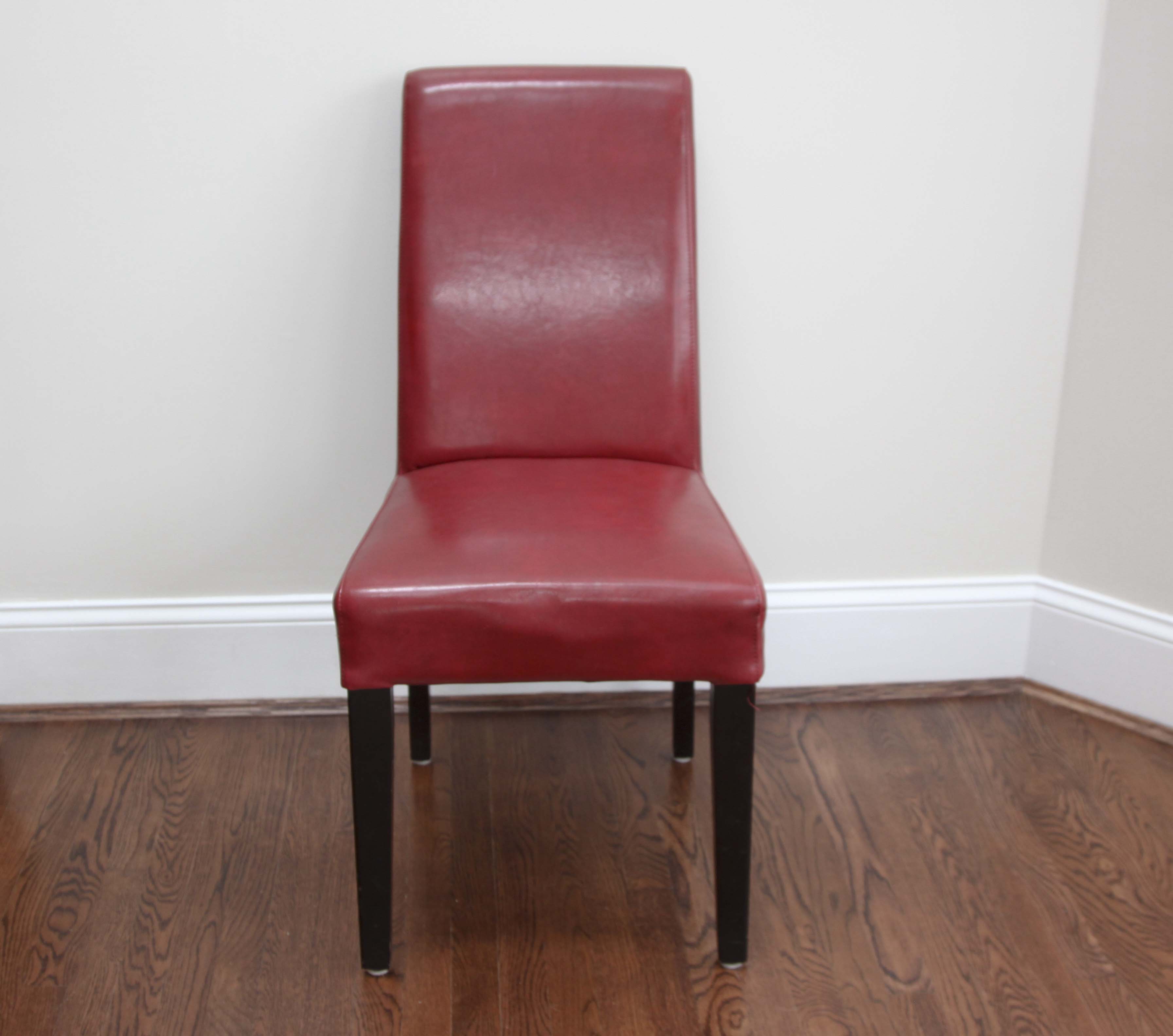 A Pair of Upholsterd  Parsons Chairs