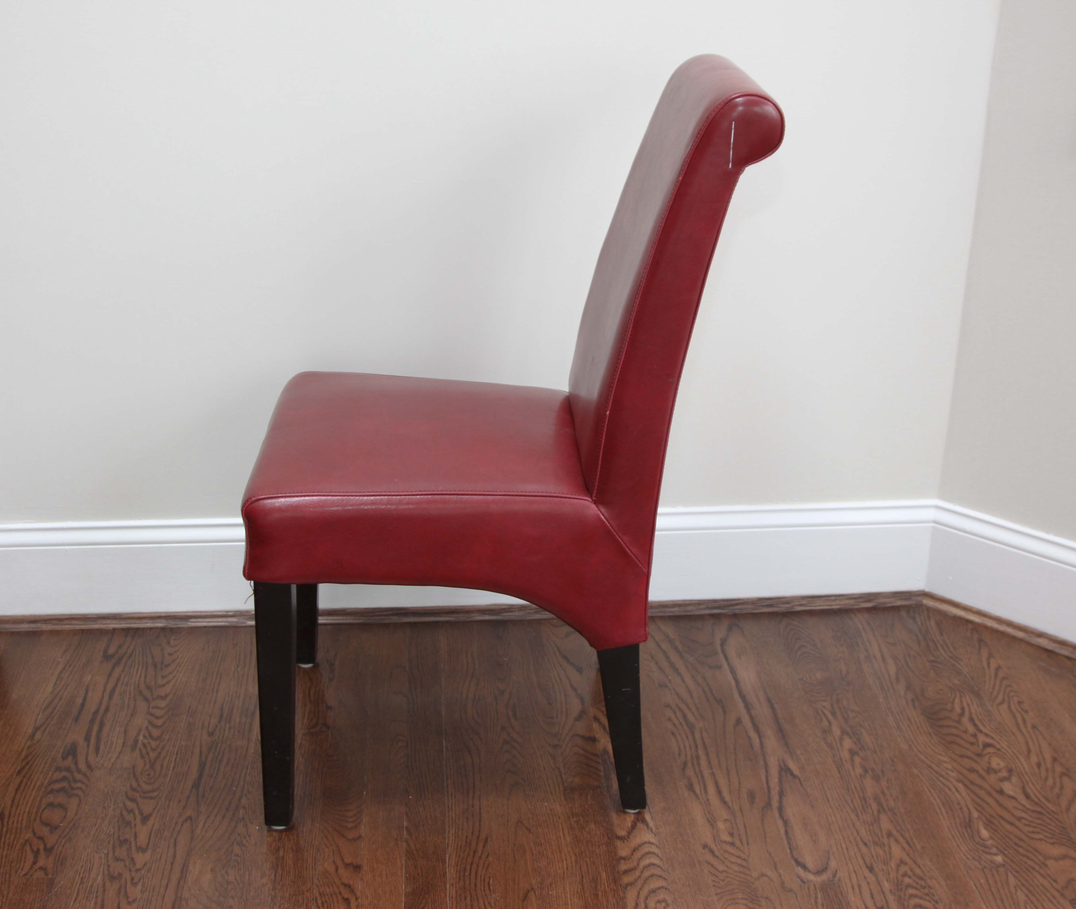 A Pair of Upholsterd  Parsons Chairs