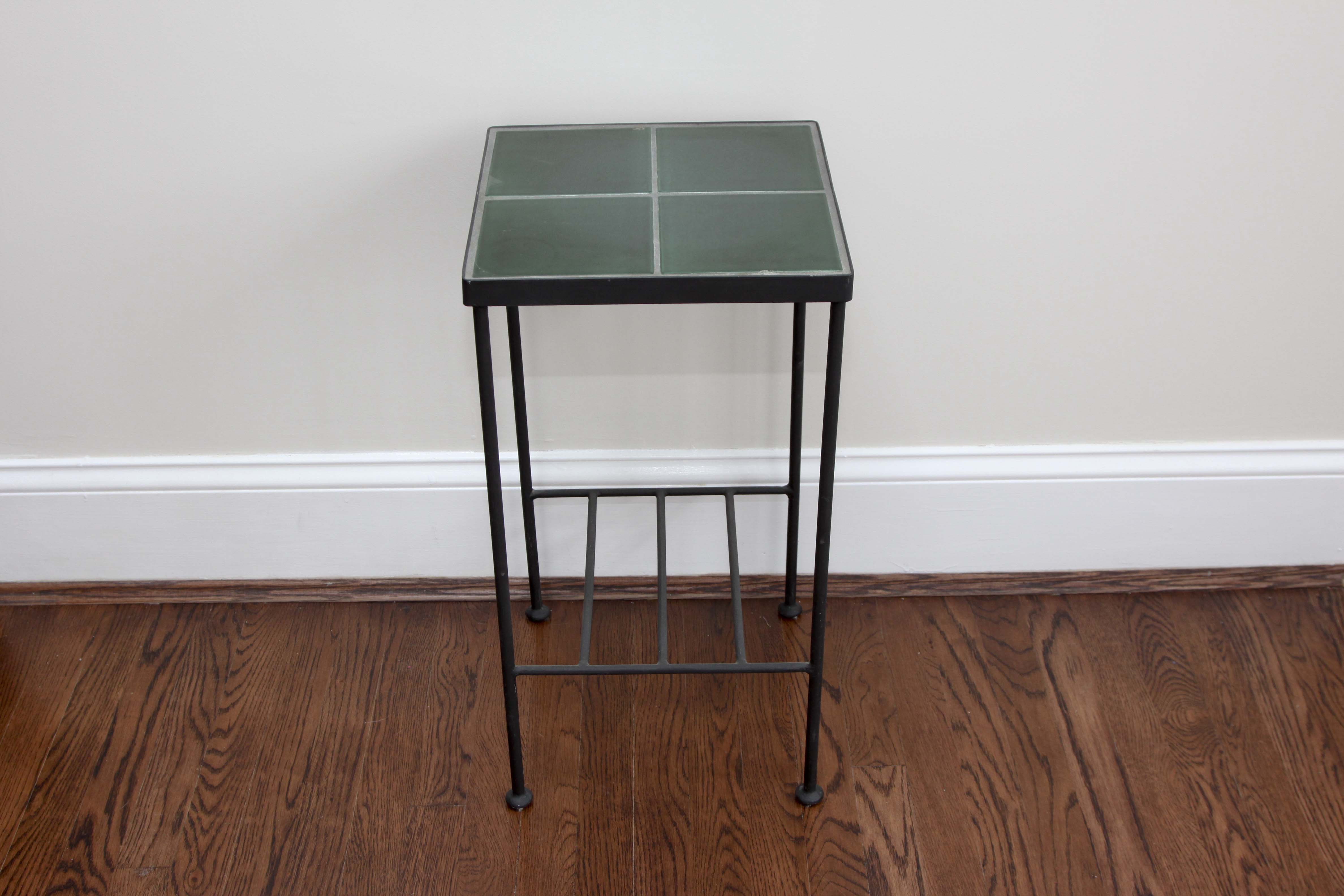A Pair of Tile Top Accent Tables