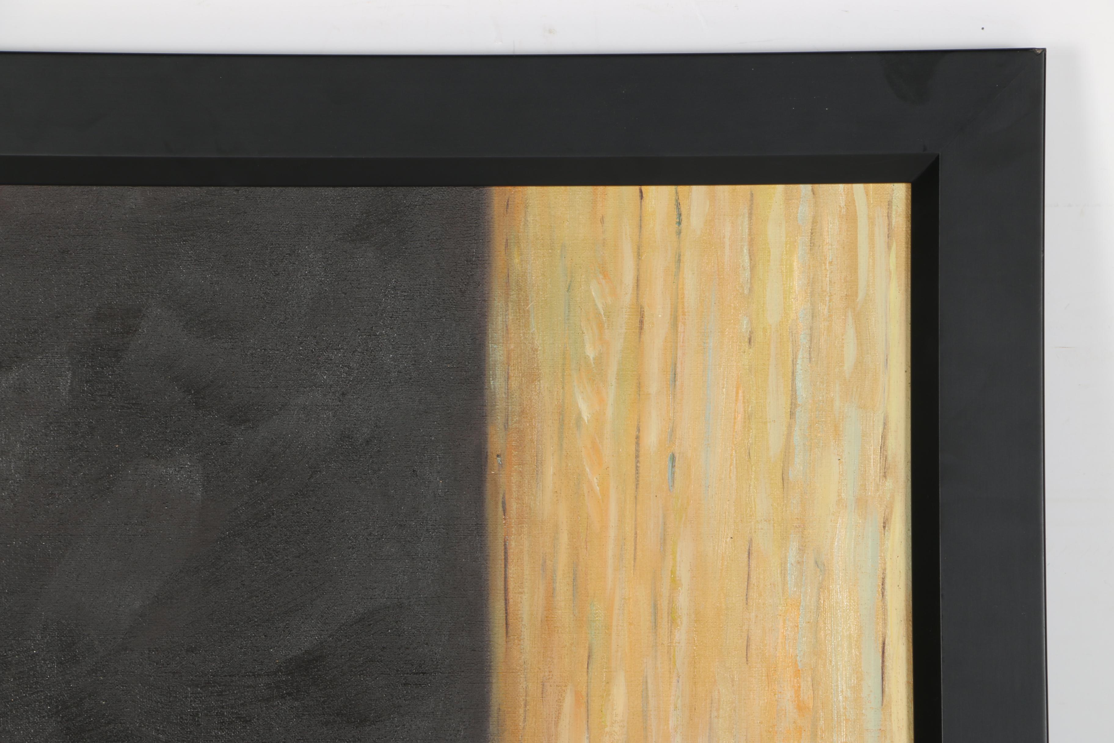 Oil on Canvas Painting of a Child With Chickens