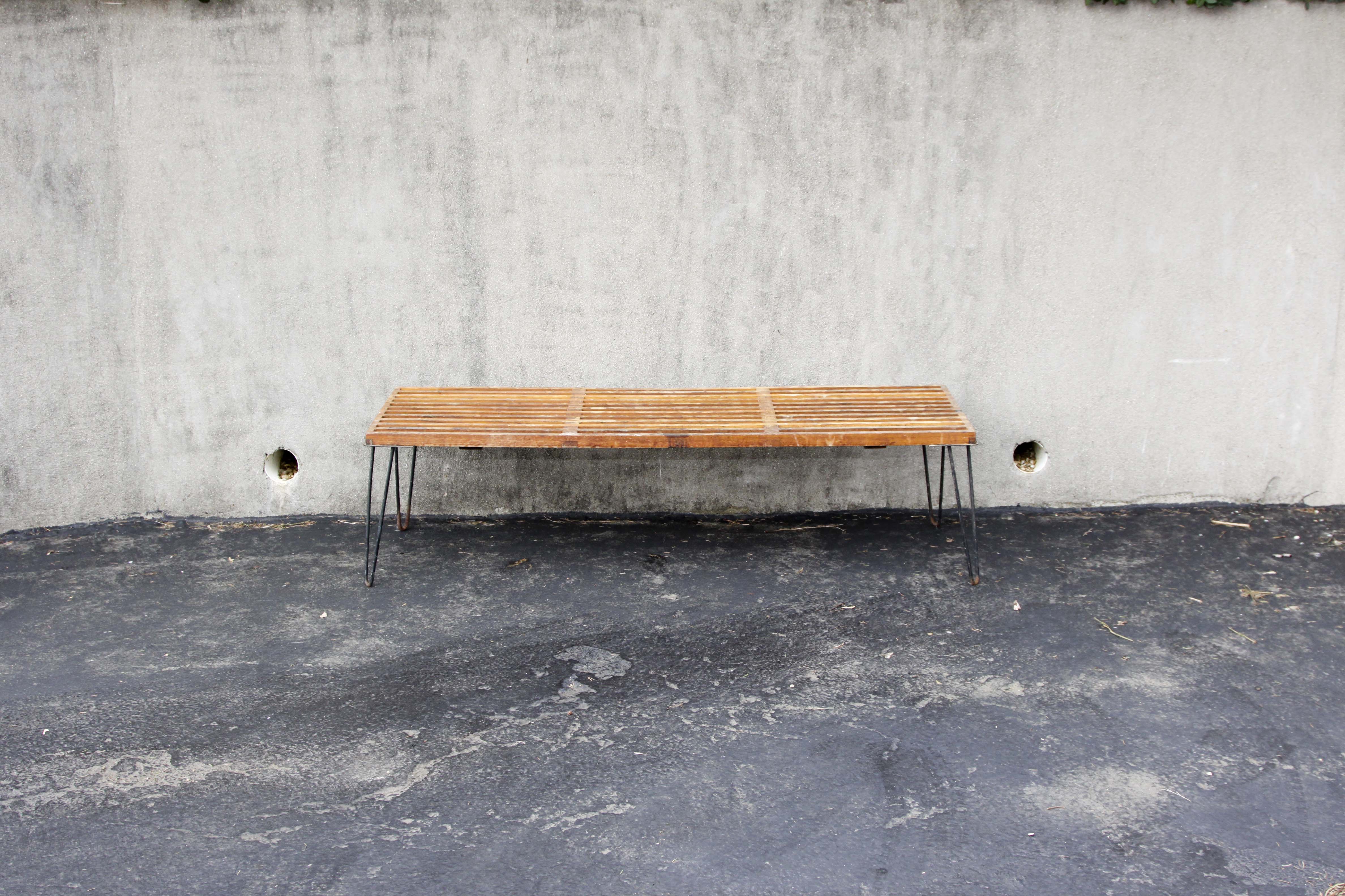 Mid Century Modern Teak Bench