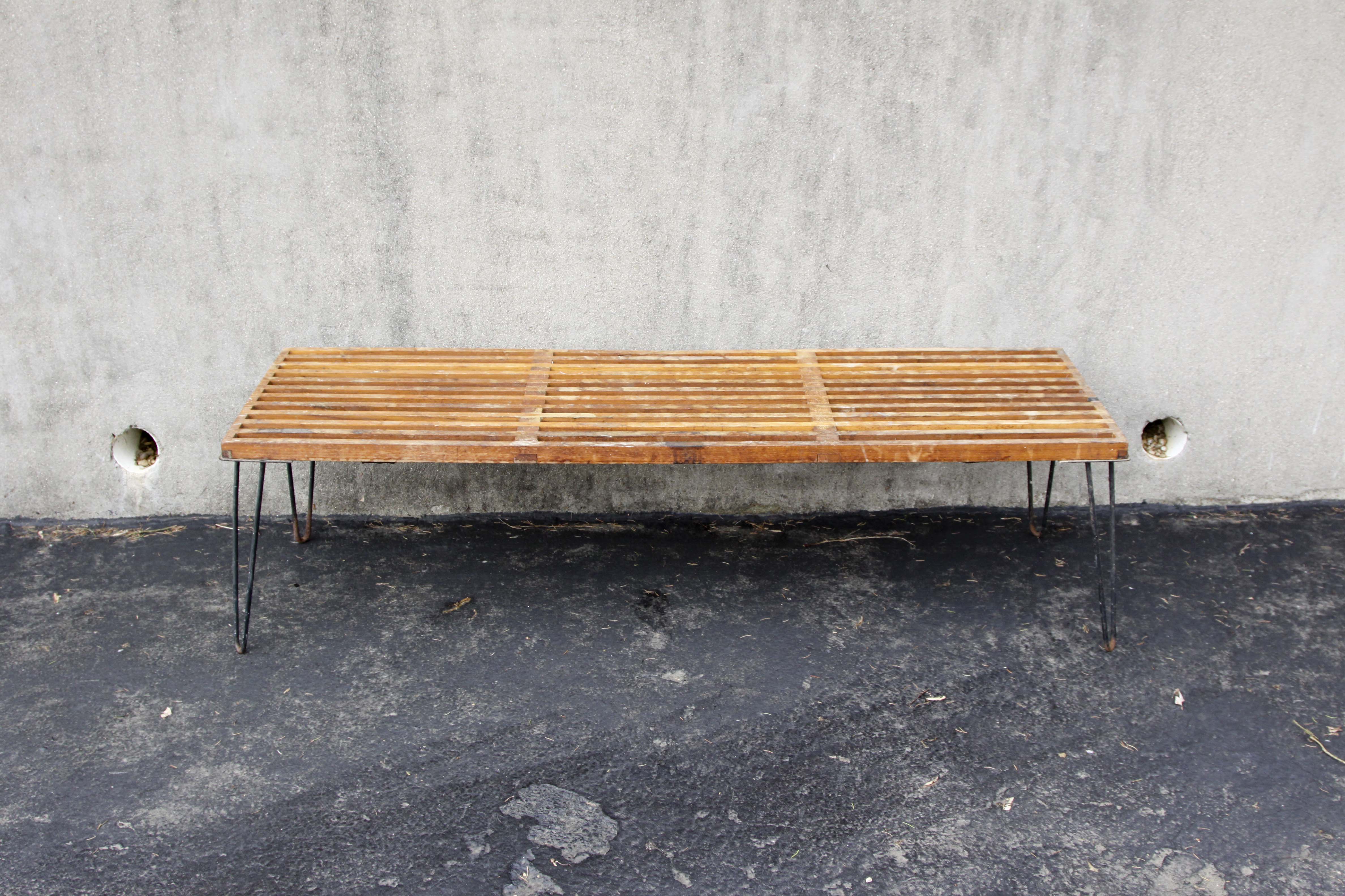 Mid Century Modern Teak Bench