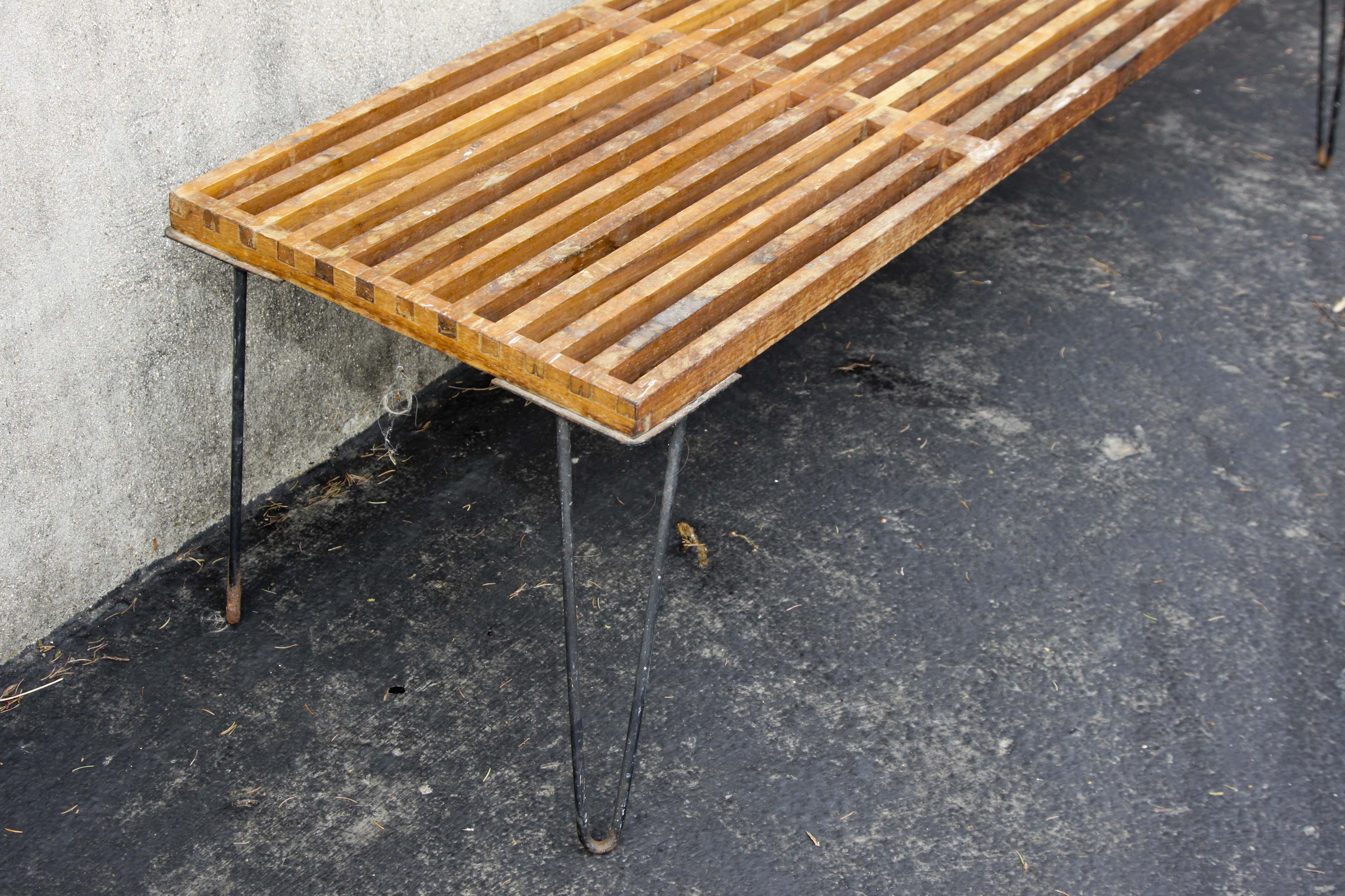 Mid Century Modern Teak Bench