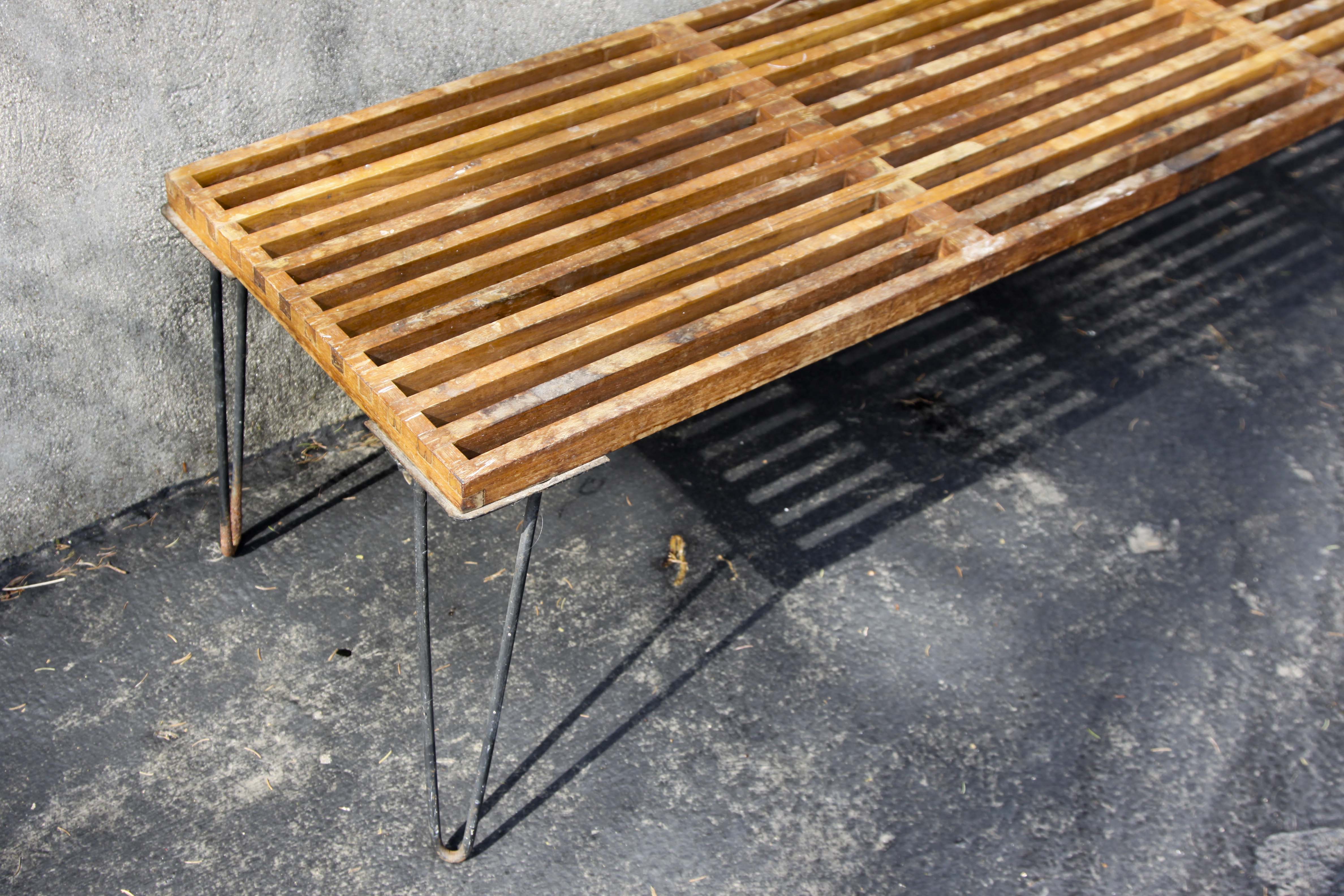 Mid Century Modern Teak Bench