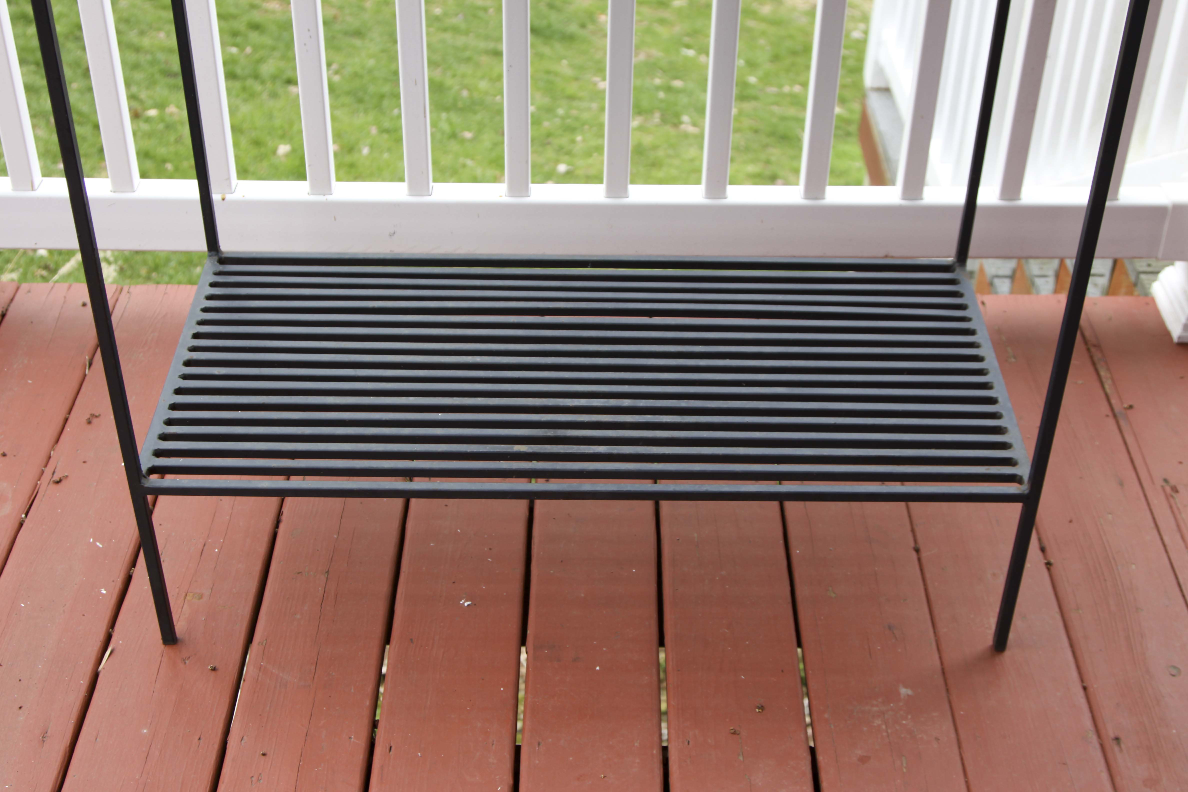 Black Wrought Iron Metal Shelf