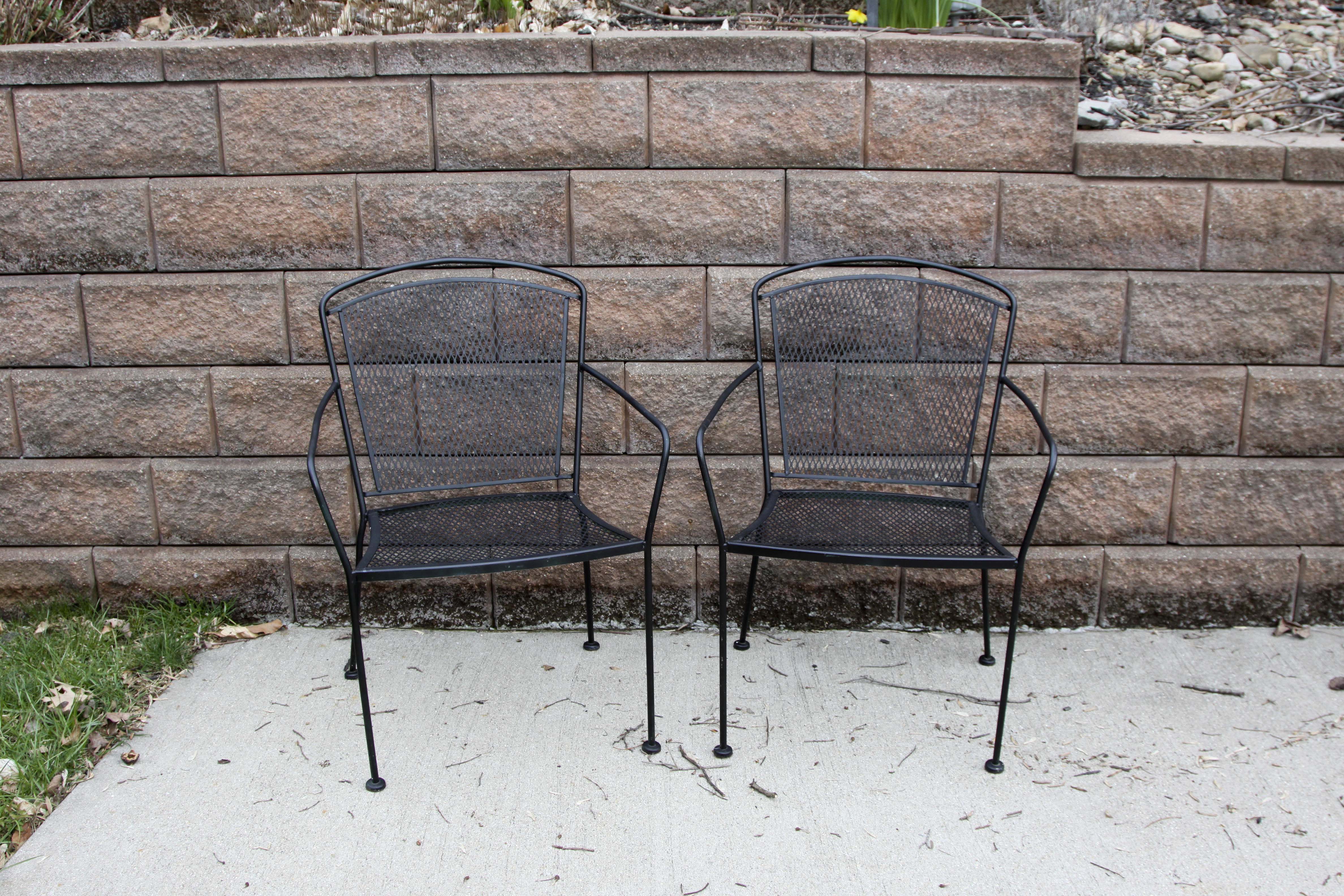 Wrought Iron Patio Table and Chair Set