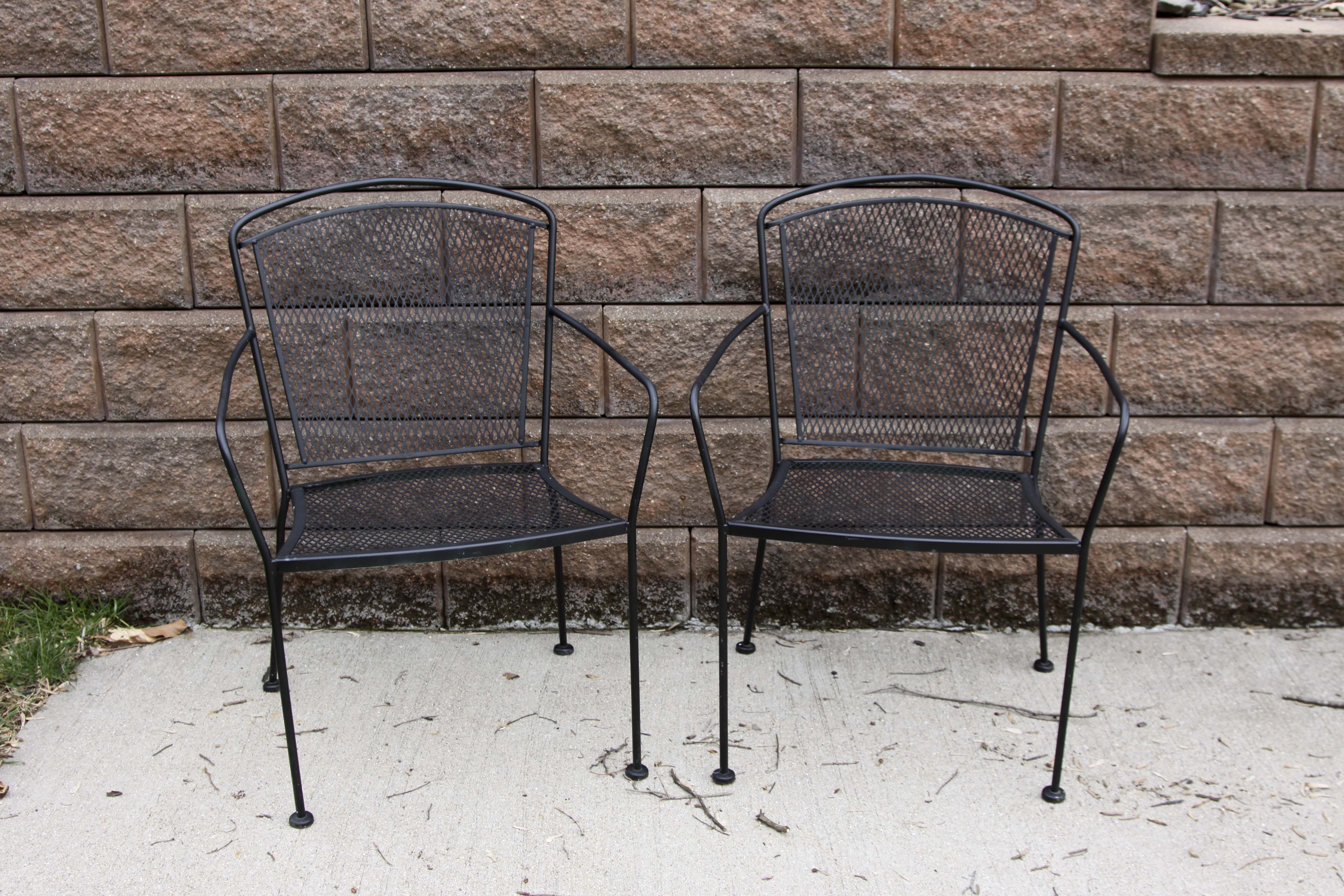 Wrought Iron Patio Table and Chair Set