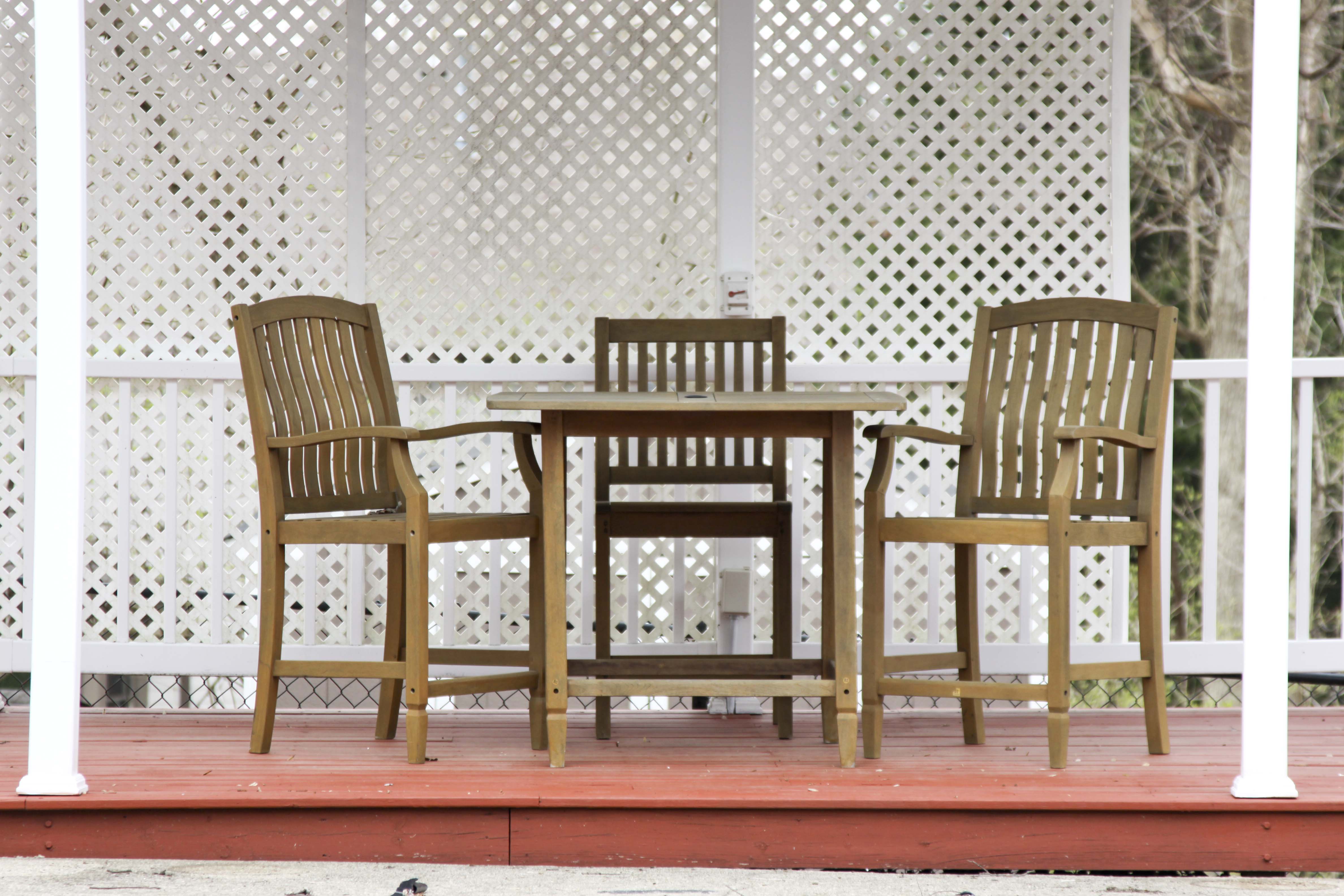 Teak Patio Table and Chairs Set