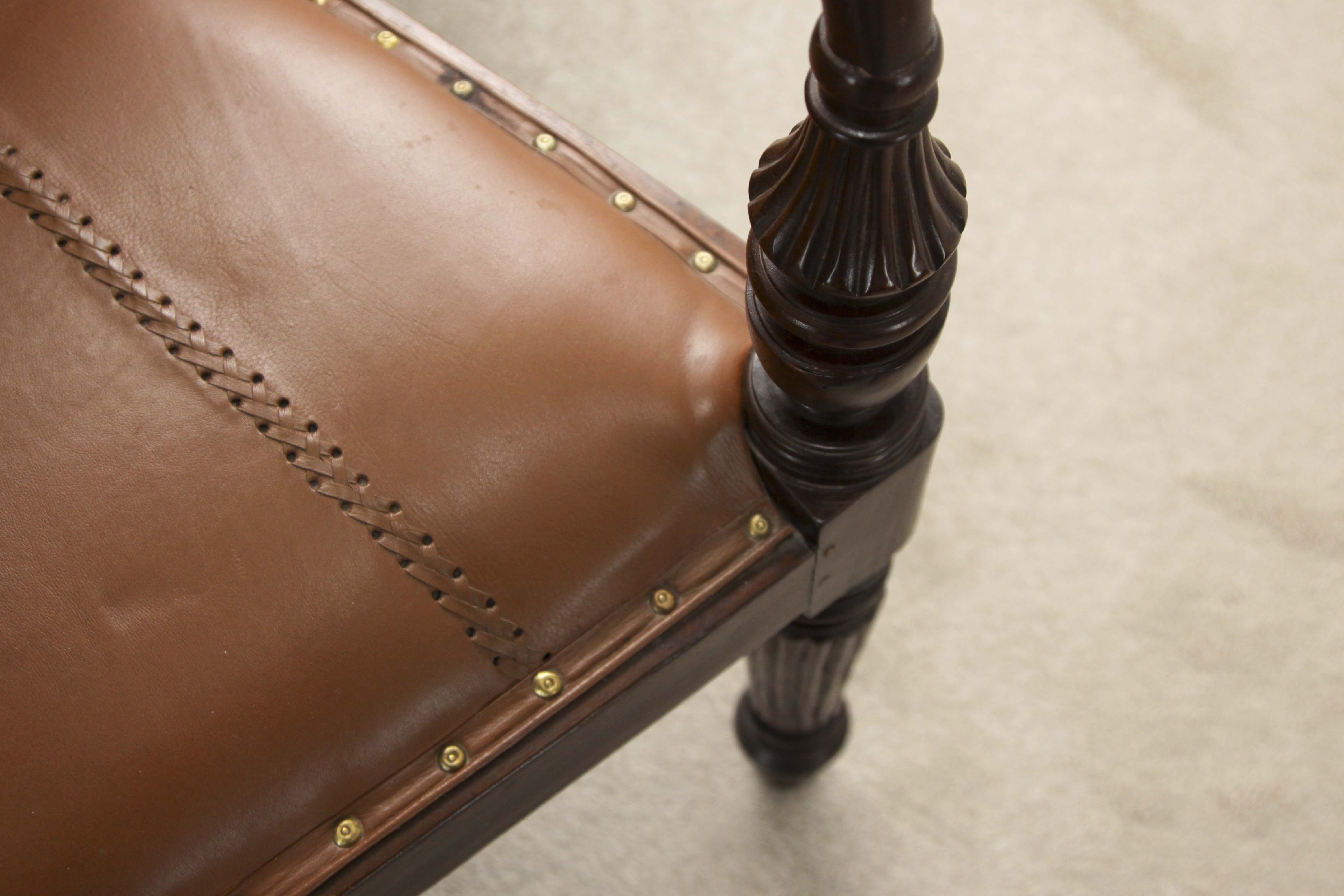 Vintage Edwardian Style Walnut Settee