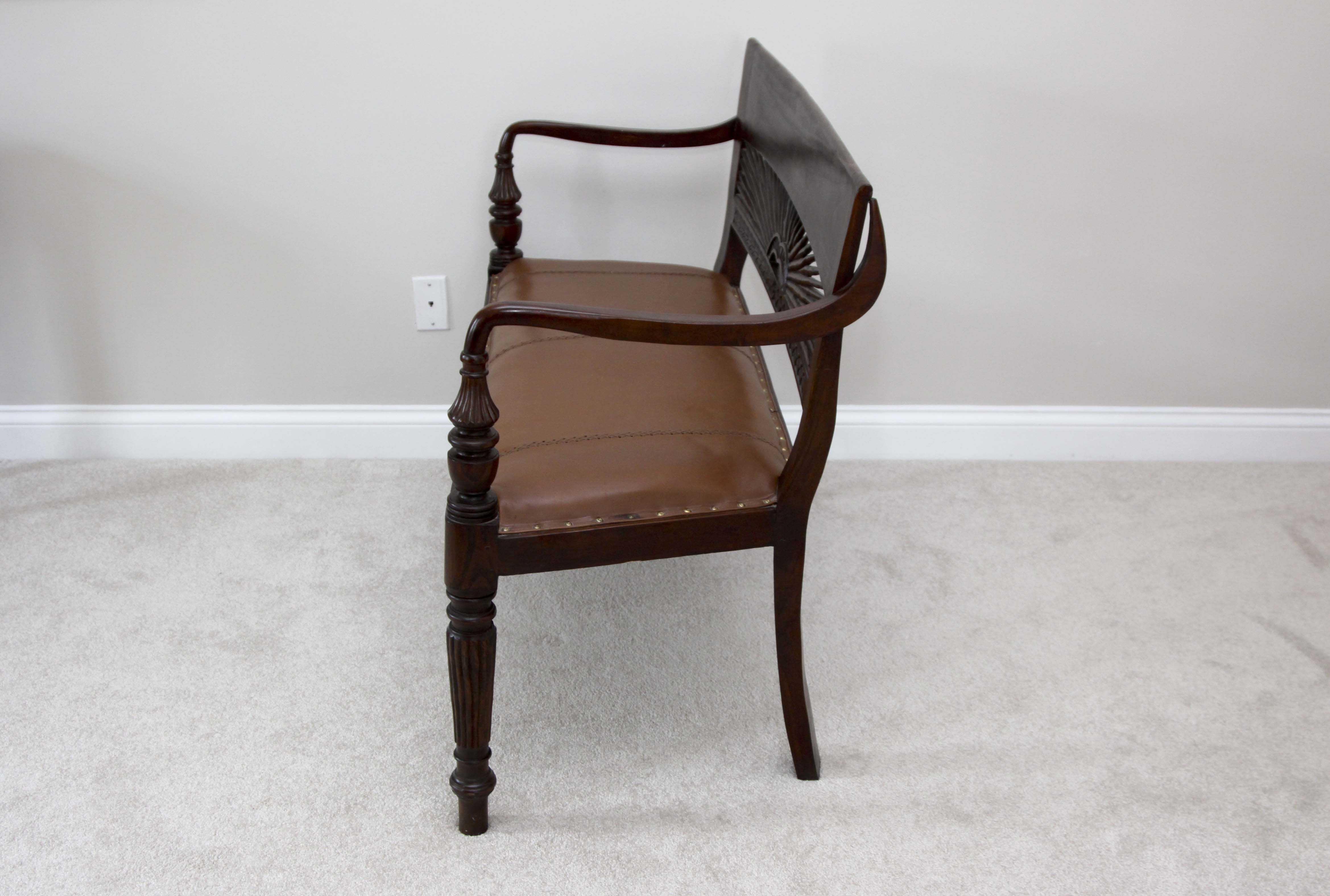 Vintage Edwardian Style Walnut Settee
