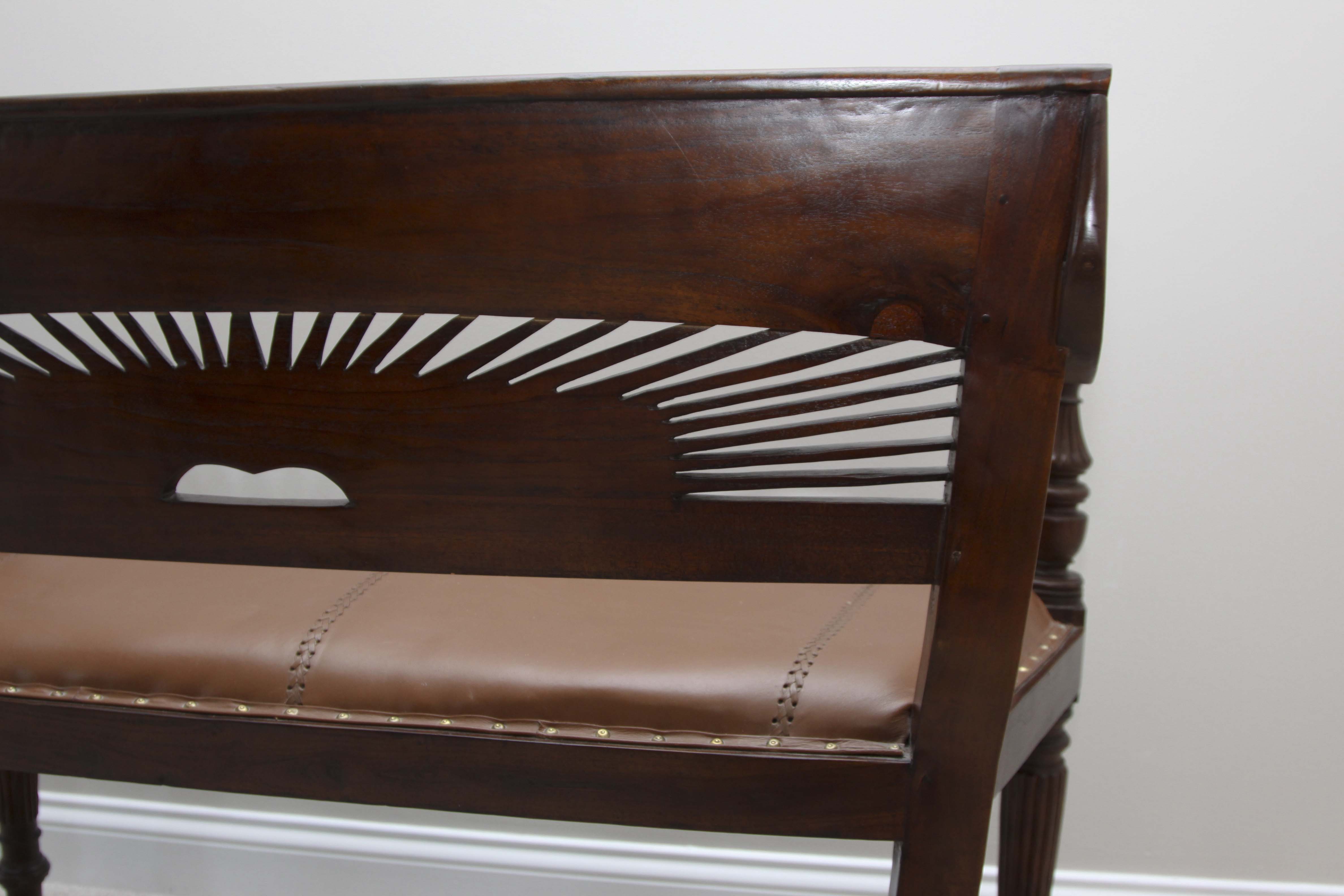 Vintage Edwardian Style Walnut Settee