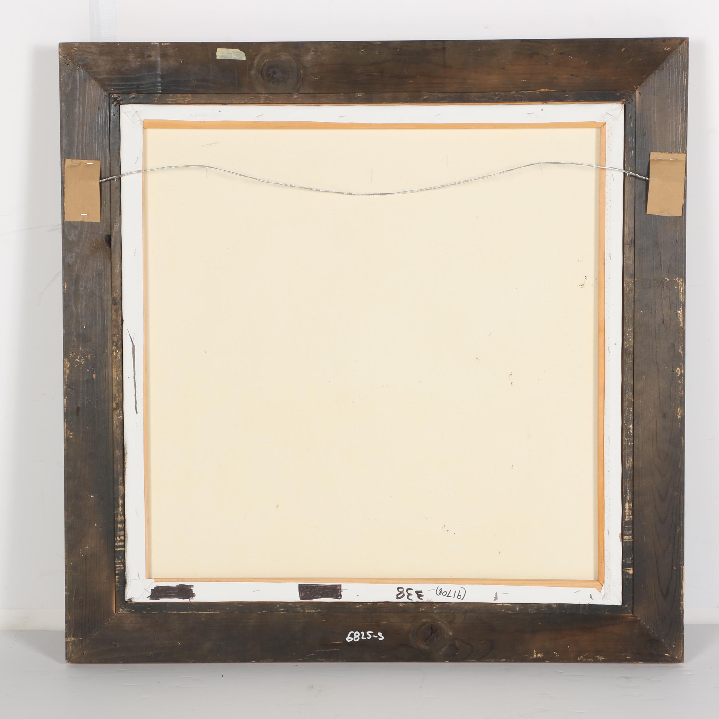 W. Eddie Oil on Canvas of Pond with Lily Pads and Trees