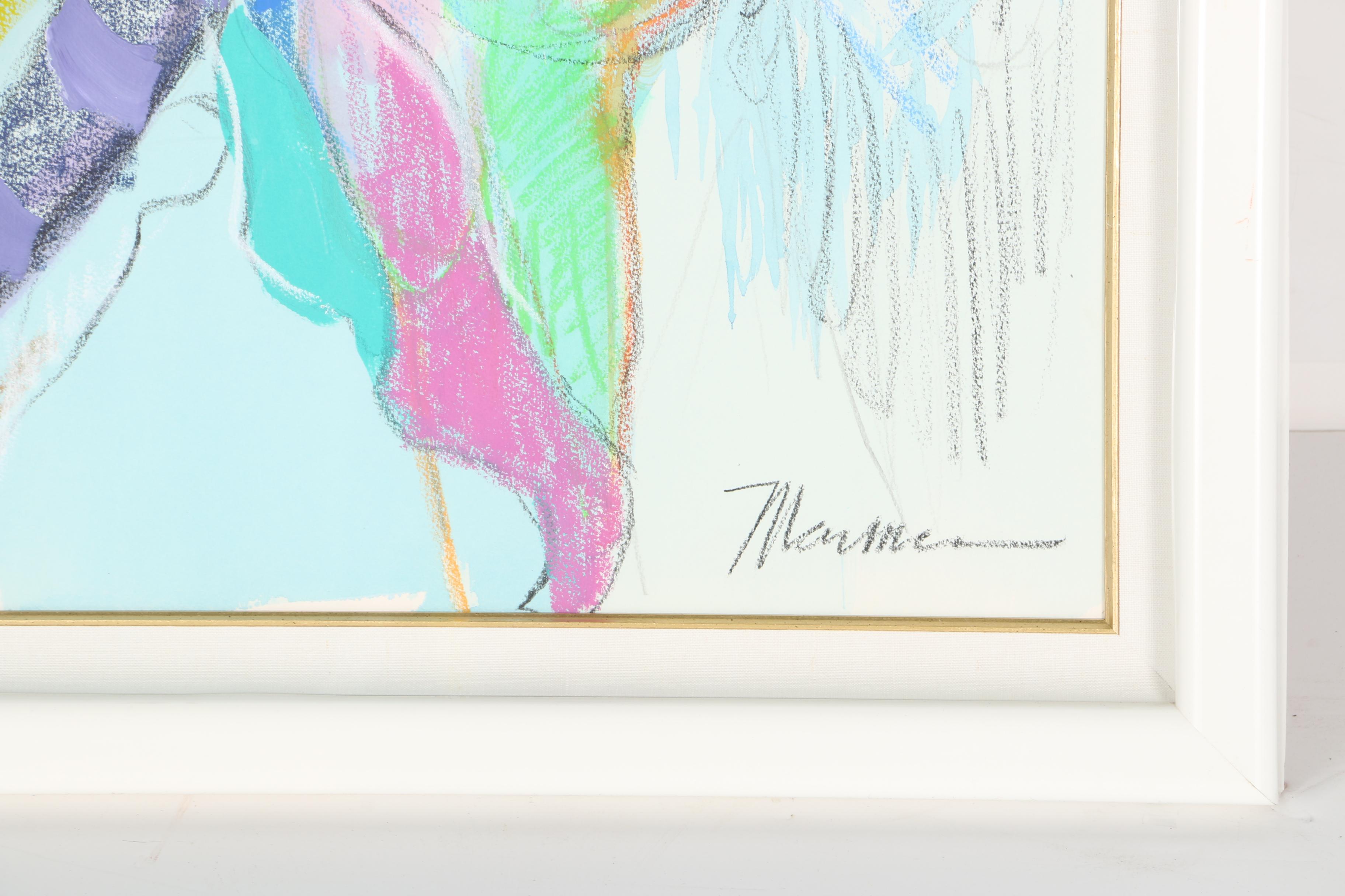 Isaac Maimon Mixed Media on Paper "Spring Hat" and Signed First Edition "Maimon"