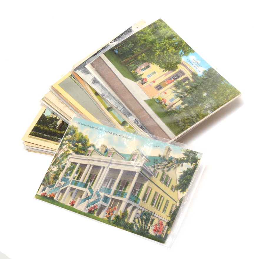 Collection of Vintage Postcards Picturing Places of Interest