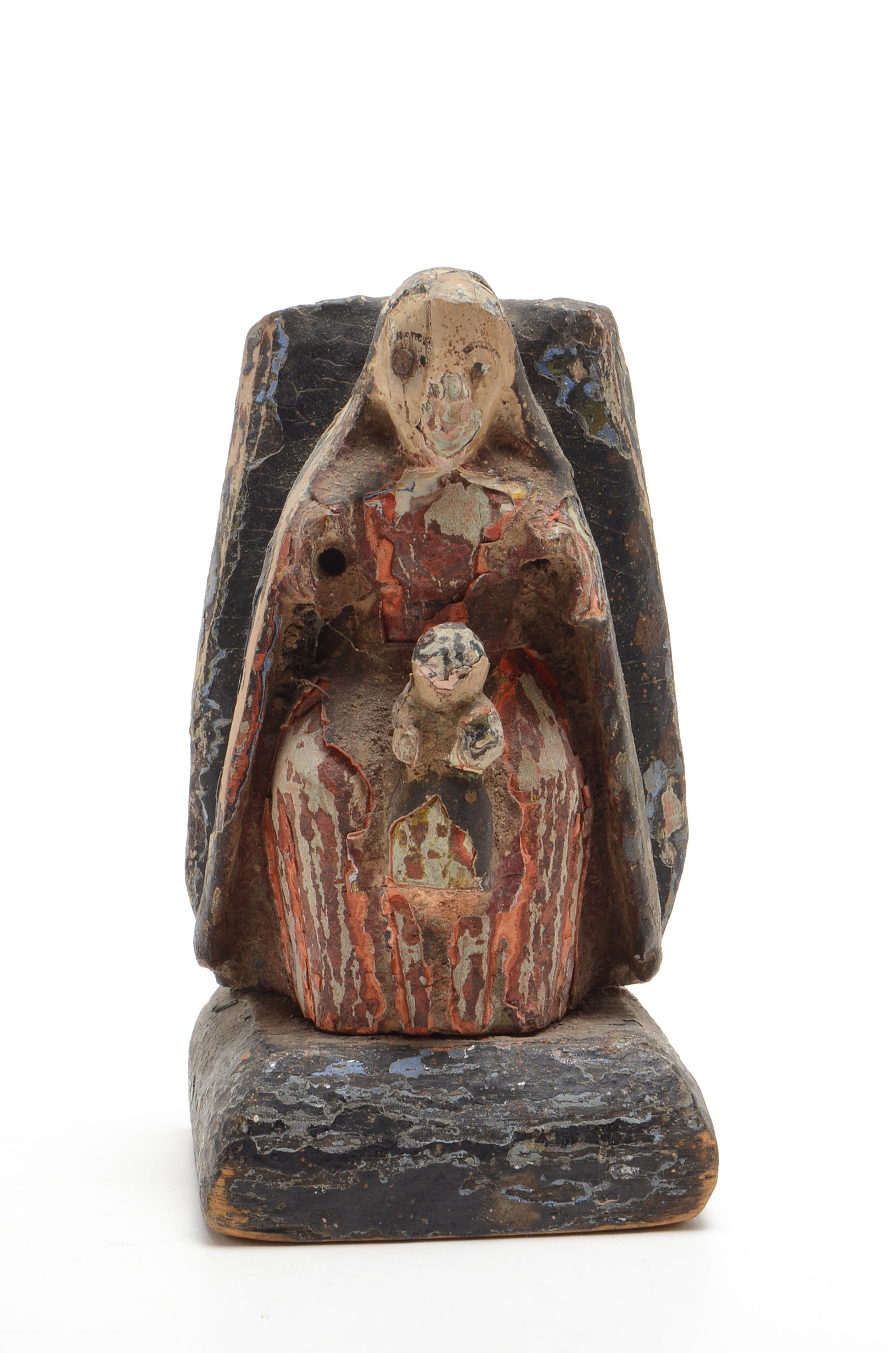 Four Hand Carved Santos Figurines