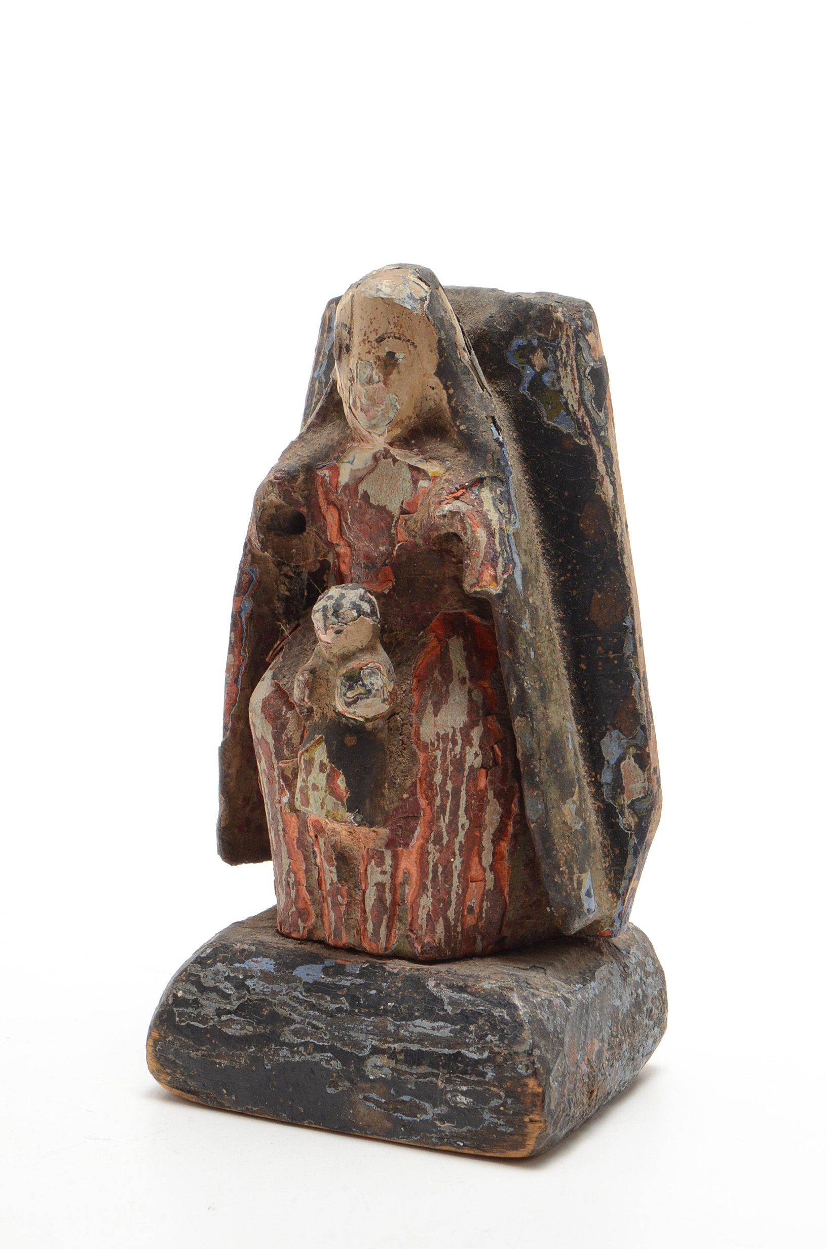 Four Hand Carved Santos Figurines