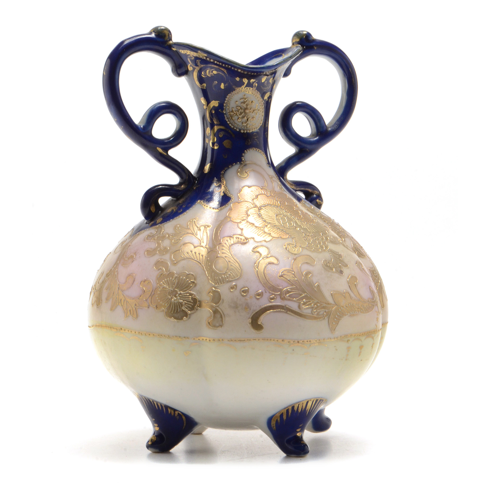 Porcelain Nippon Style Handled Vase