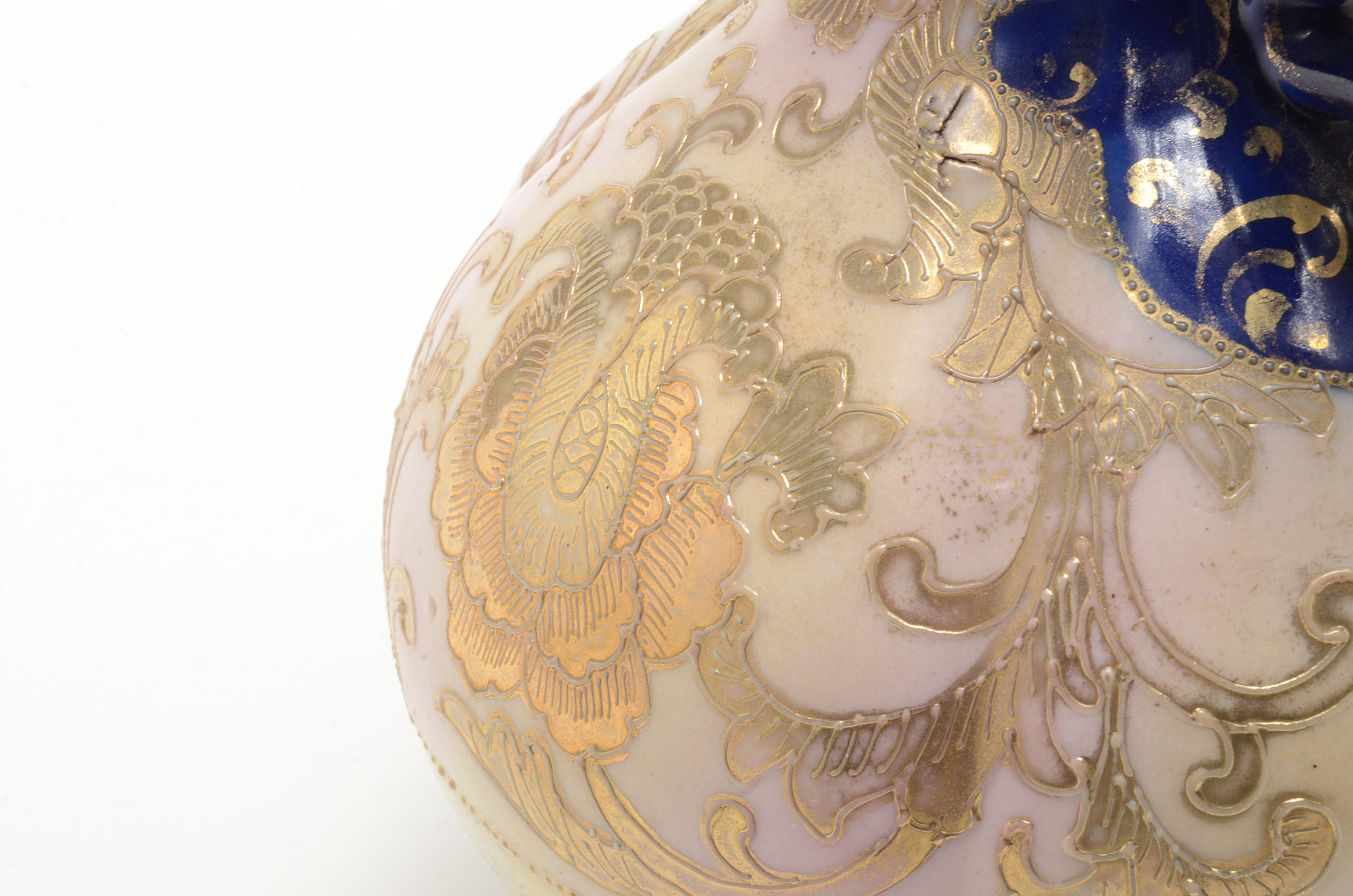 Porcelain Nippon Style Handled Vase