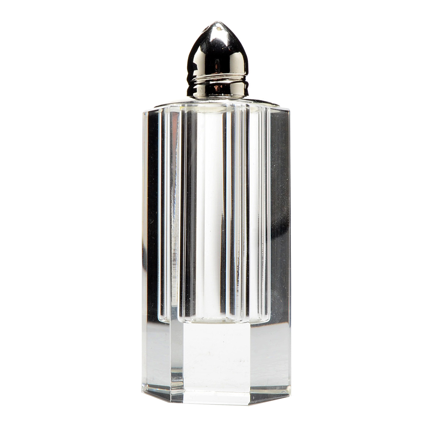 Set of Three Crystal Salt and Pepper Shakers