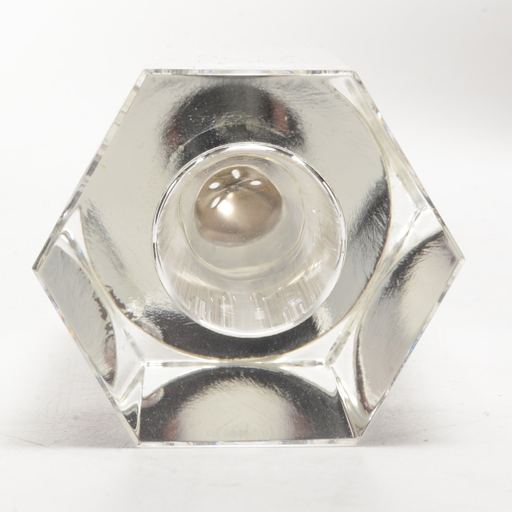 Set of Three Crystal Salt and Pepper Shakers