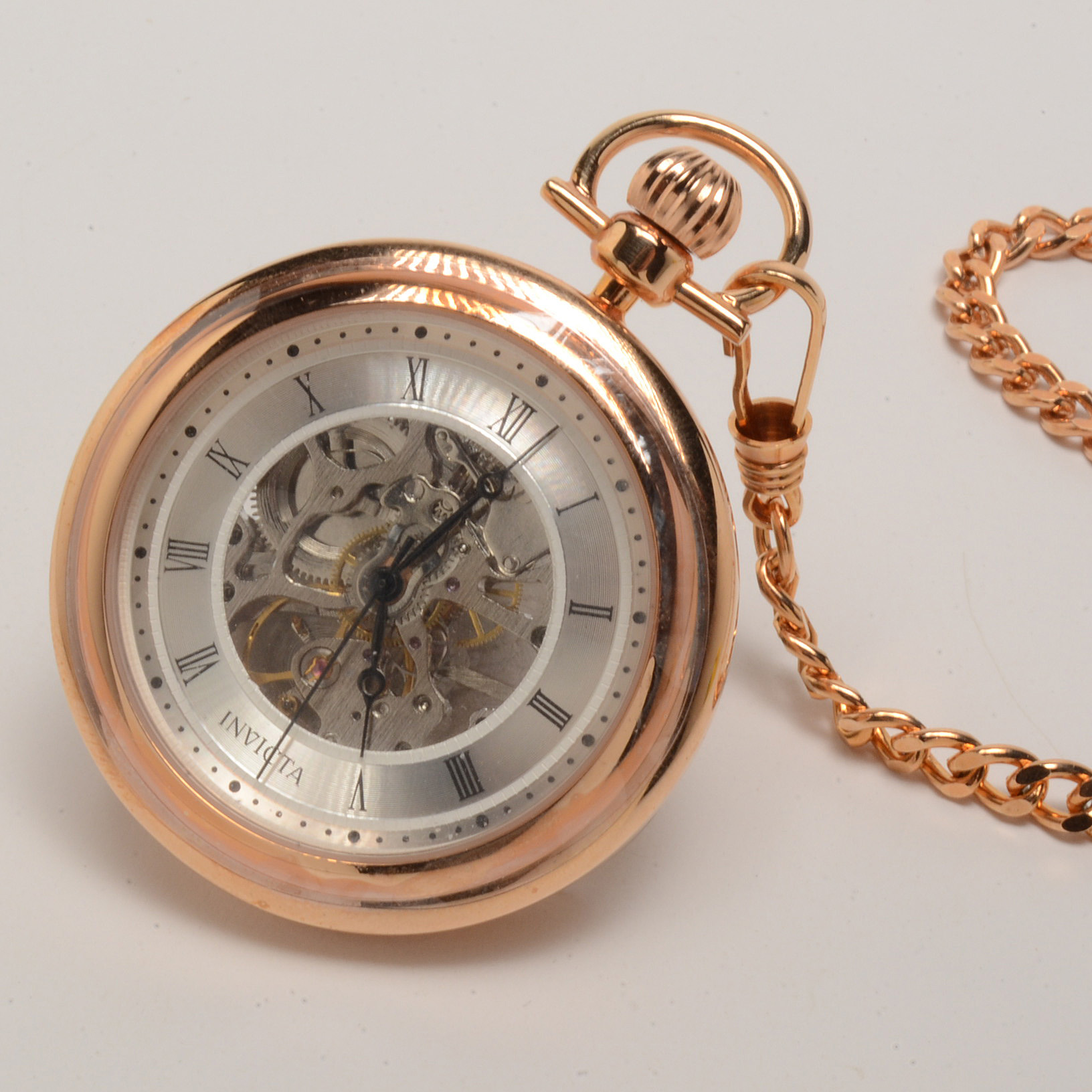 Invicta Rose Gold Plated Pocket Watch