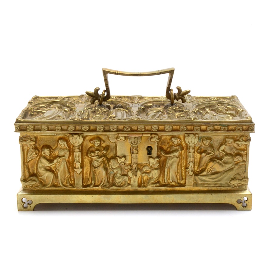 Vintage Brass Treasure Box