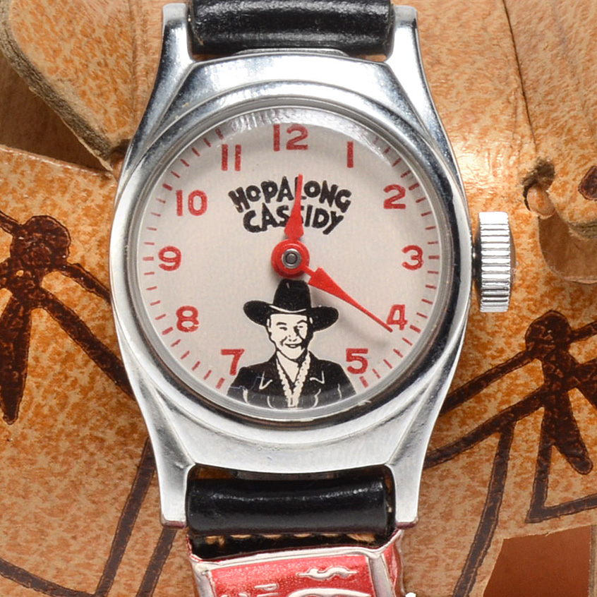 Circa 1950s Hopalong Cassidy Wrist Watch With Saddle Box