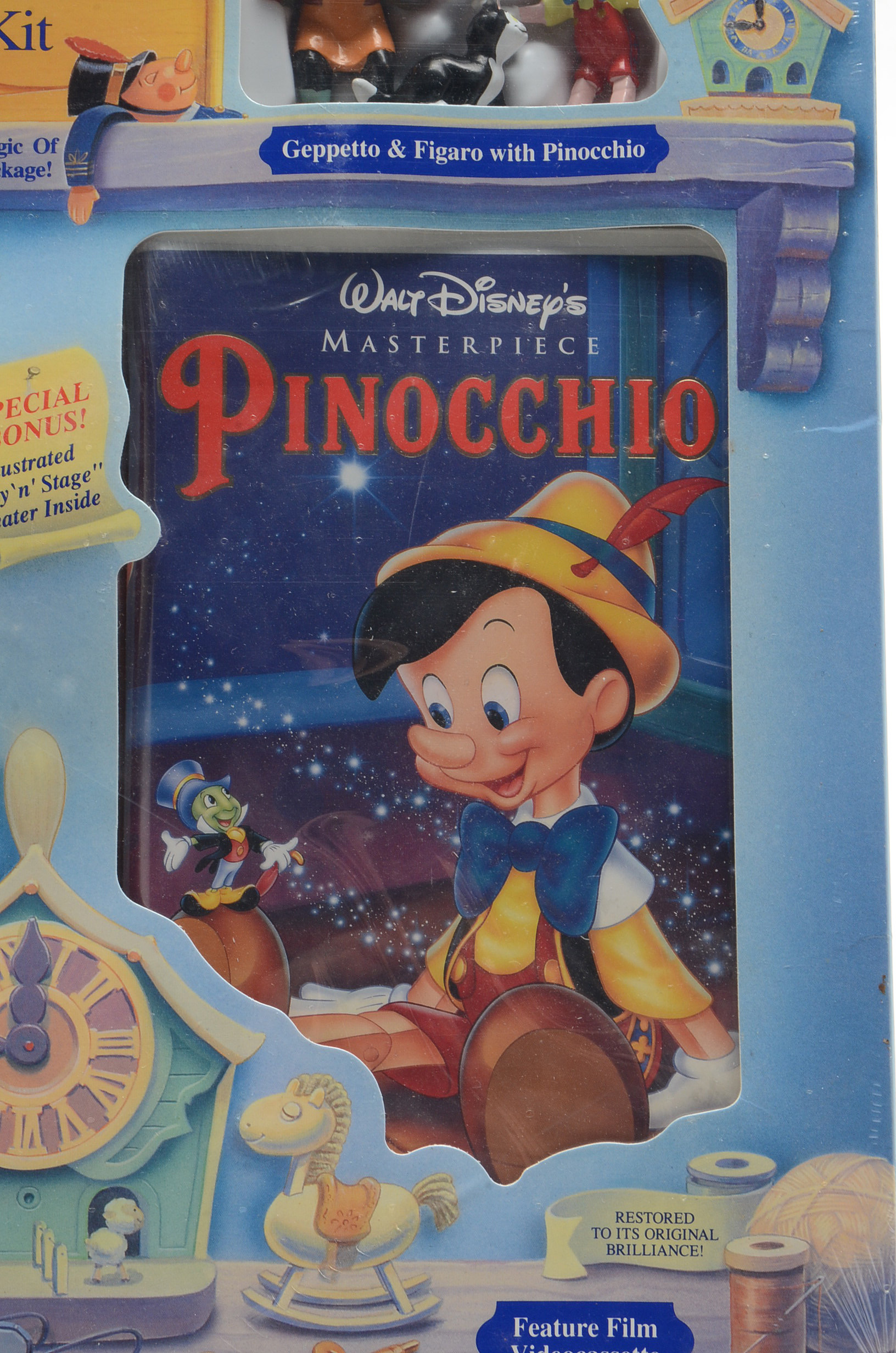 1990s Disney's "Pinocchio" Videocassette & Activity Kit