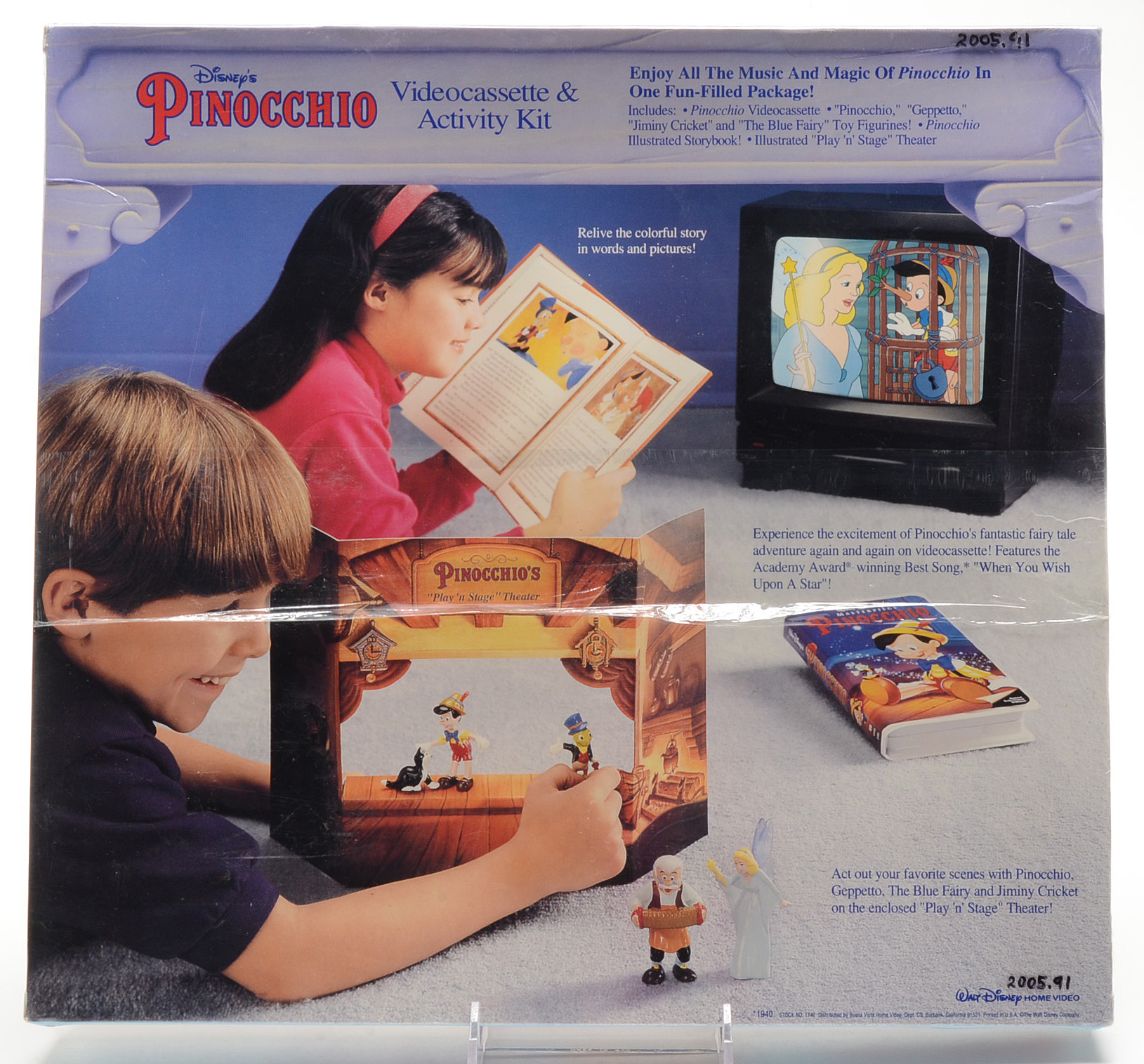 1990s Disney's "Pinocchio" Videocassette & Activity Kit