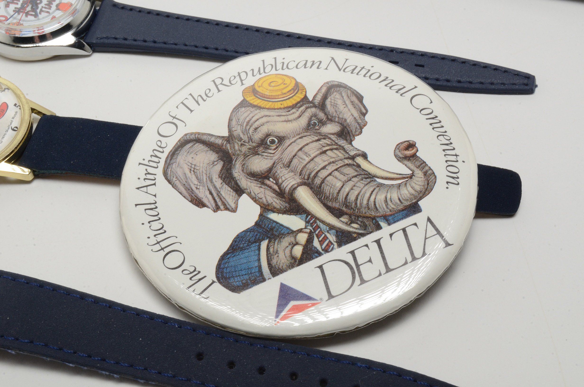 Collection of Themed Wrist Watches with an Ad Pin