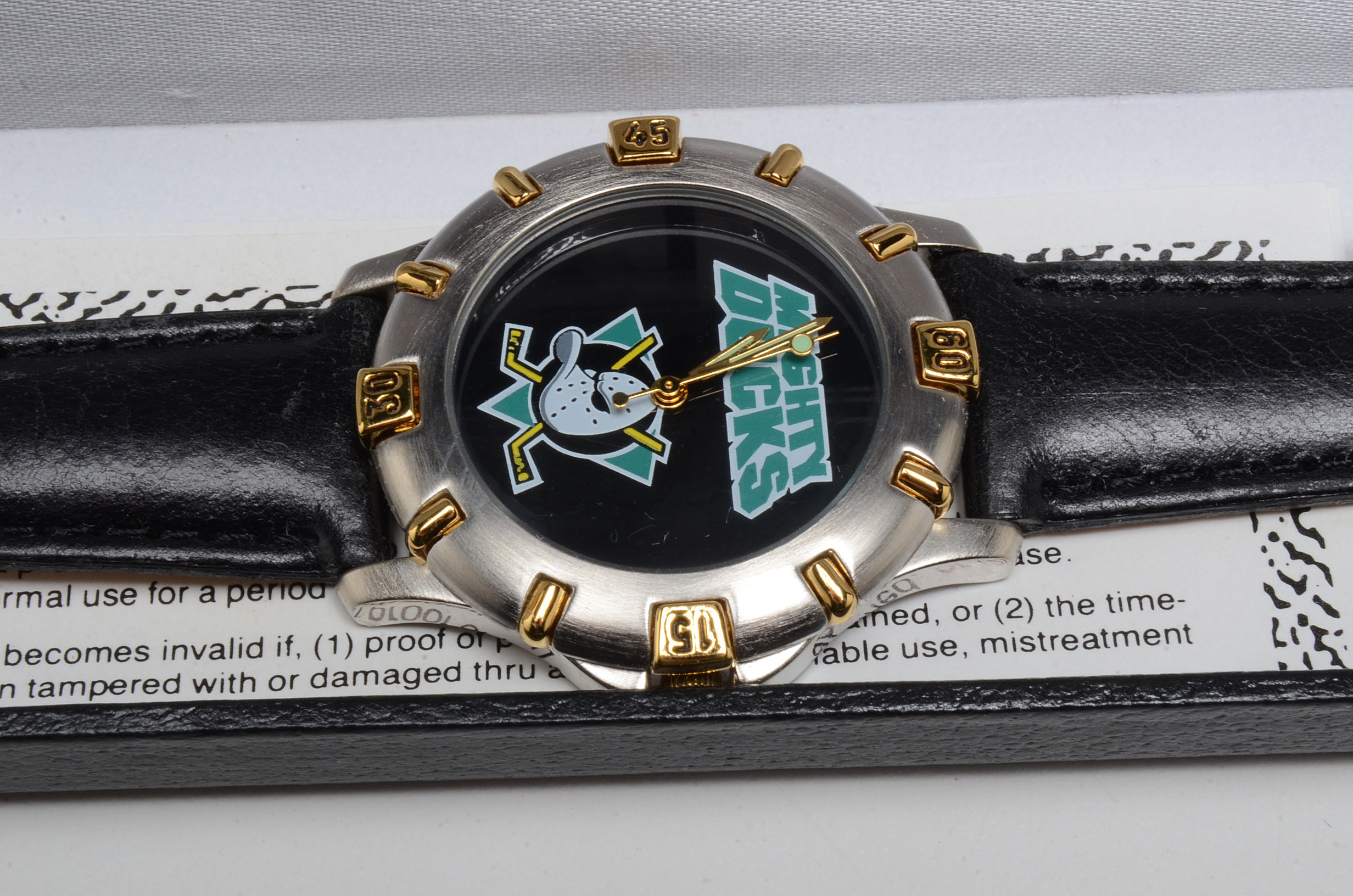 Mickey Mouse Colibri Ballpoint Pen and "Mighty Ducks" Watch