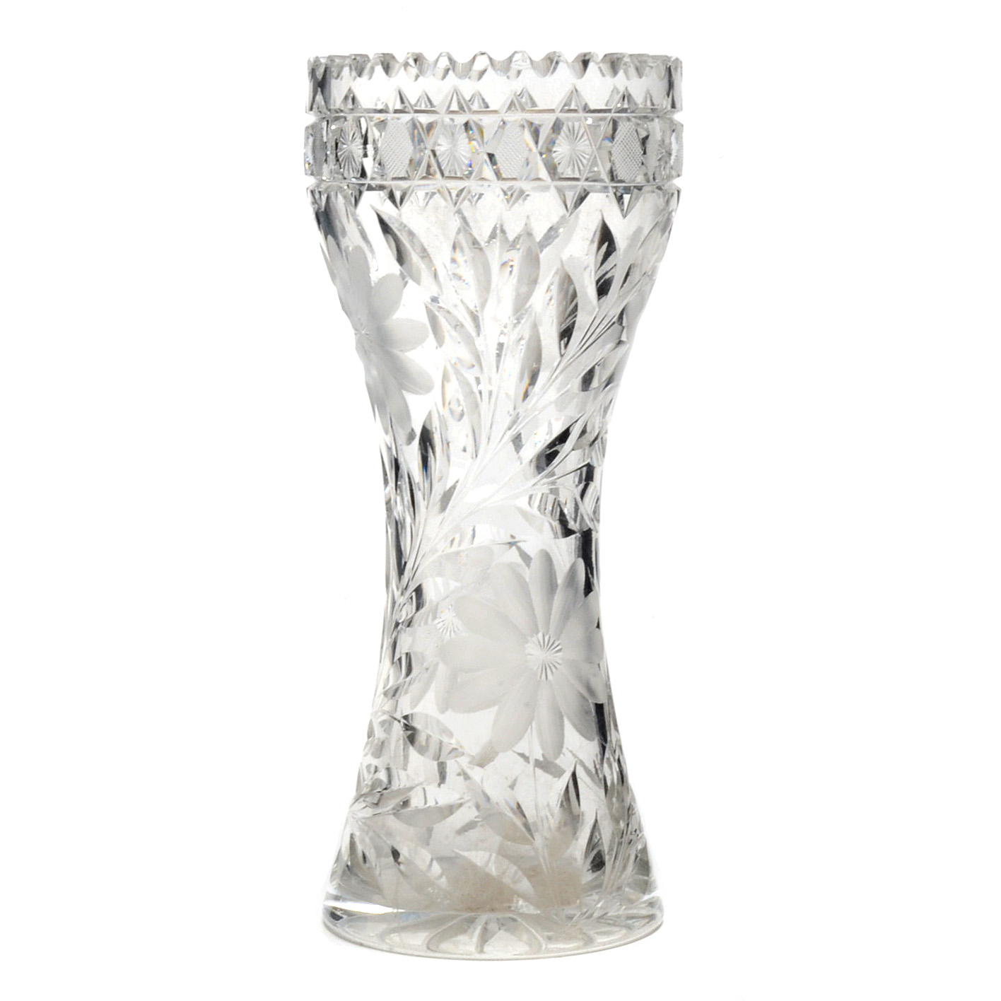 Tall Cut Glass Vases