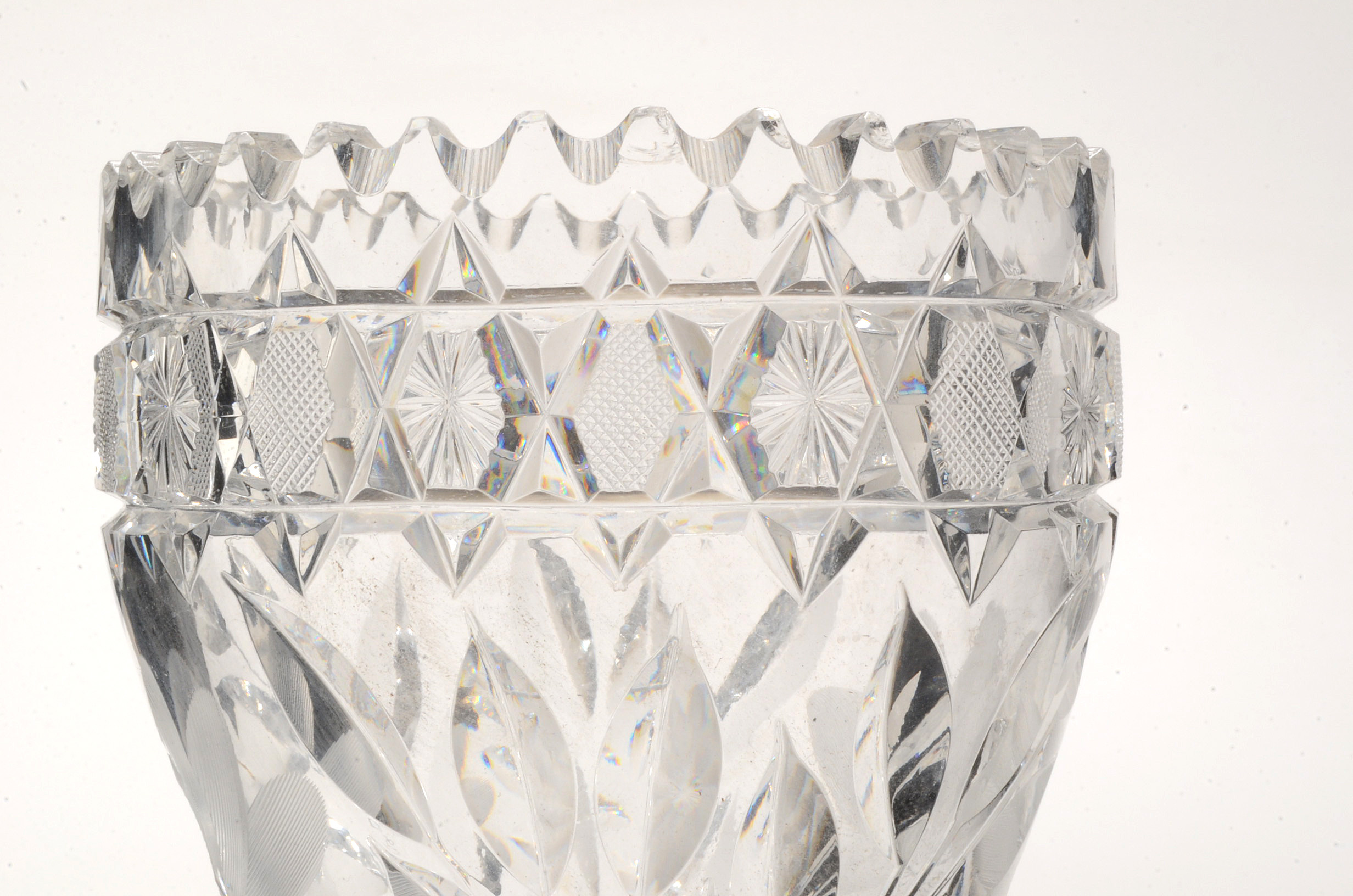 Tall Cut Glass Vases