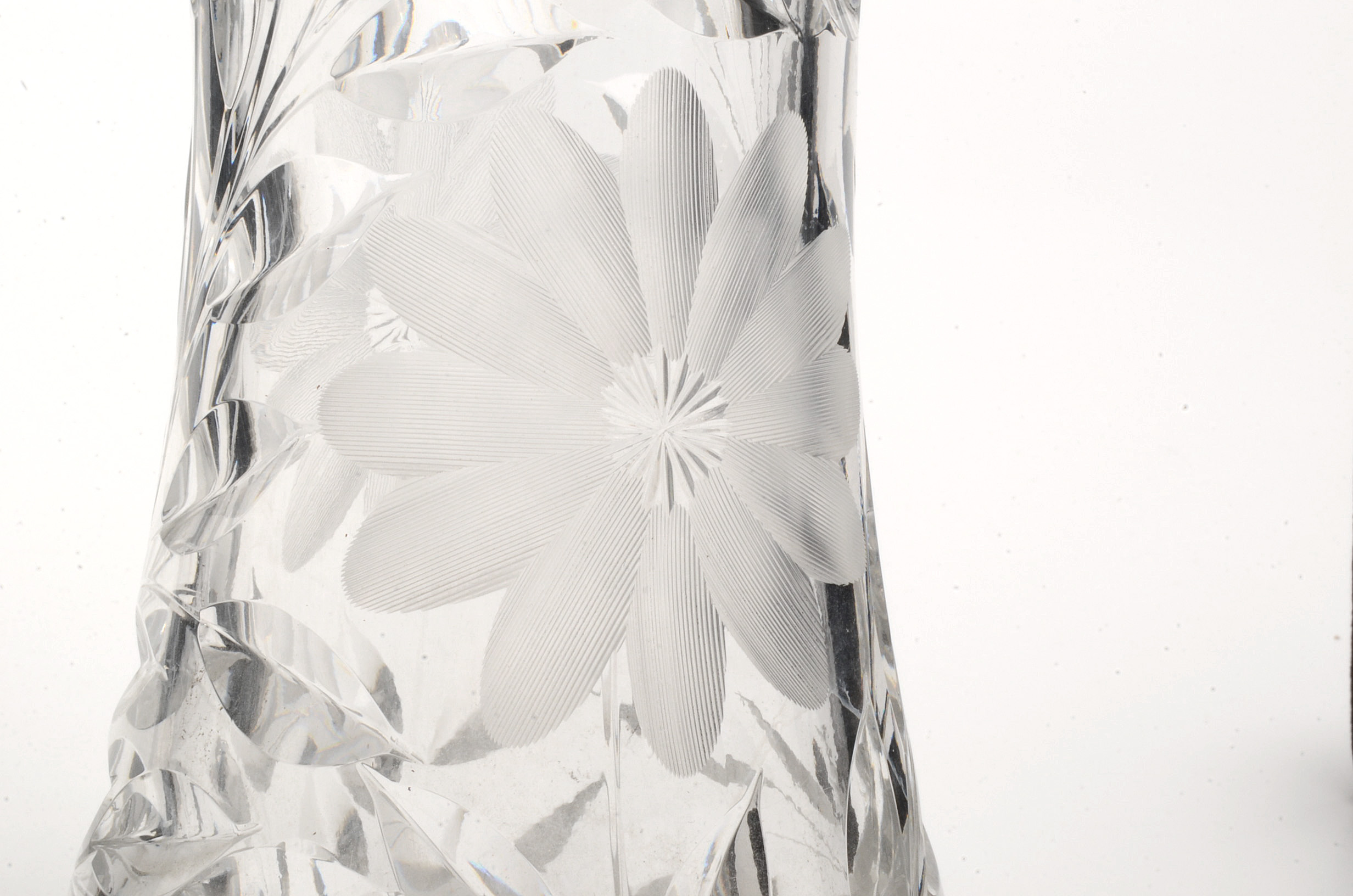 Tall Cut Glass Vases