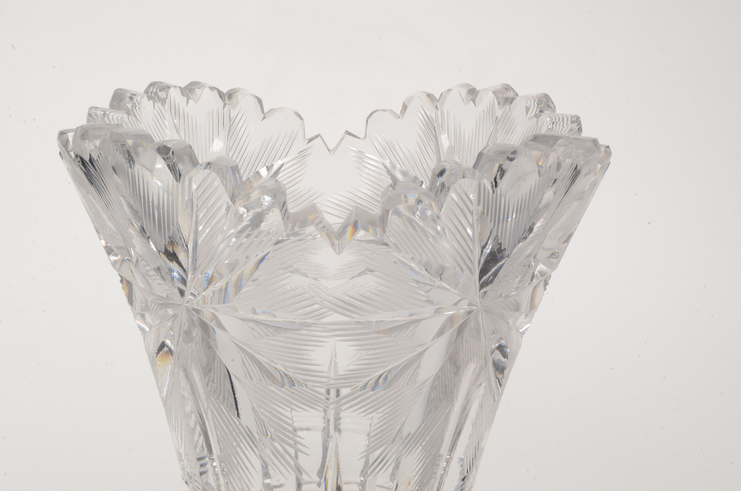 Tall Cut Glass Vases